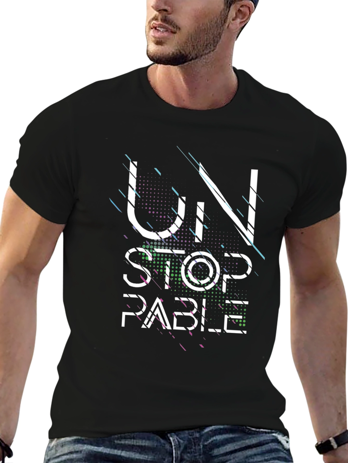 Unstoppable Graphic Print Black T-Shirt
