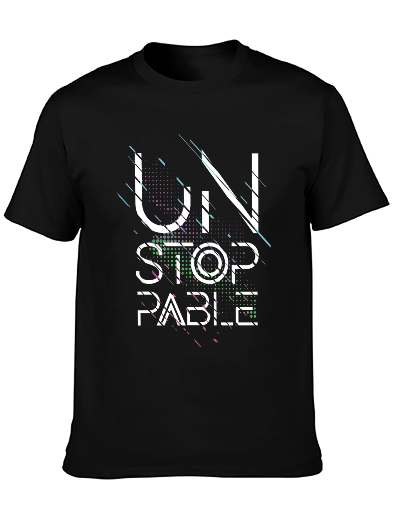 Unstoppable Graphic Print Black T-Shirt