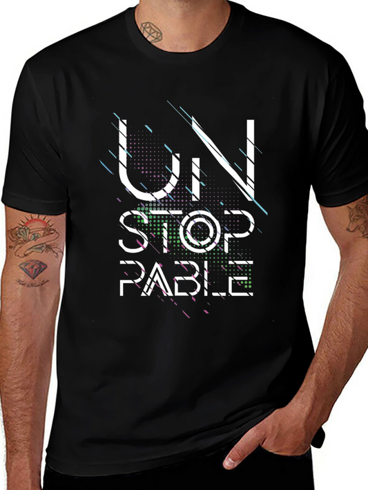 Unstoppable Graphic Print Black T-Shirt