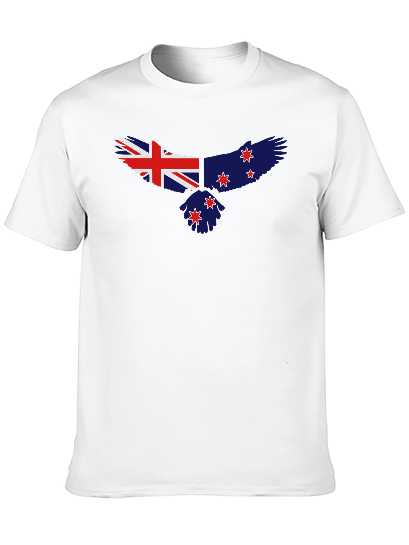 New Zealand Flag Eagle Black T-Shirt