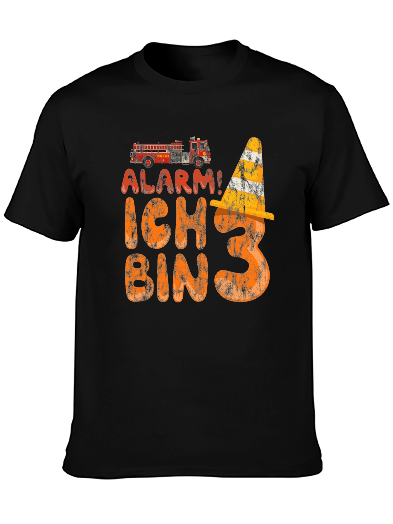 Alarm! Ich Bin 3 Birthday Firetruck Shirt