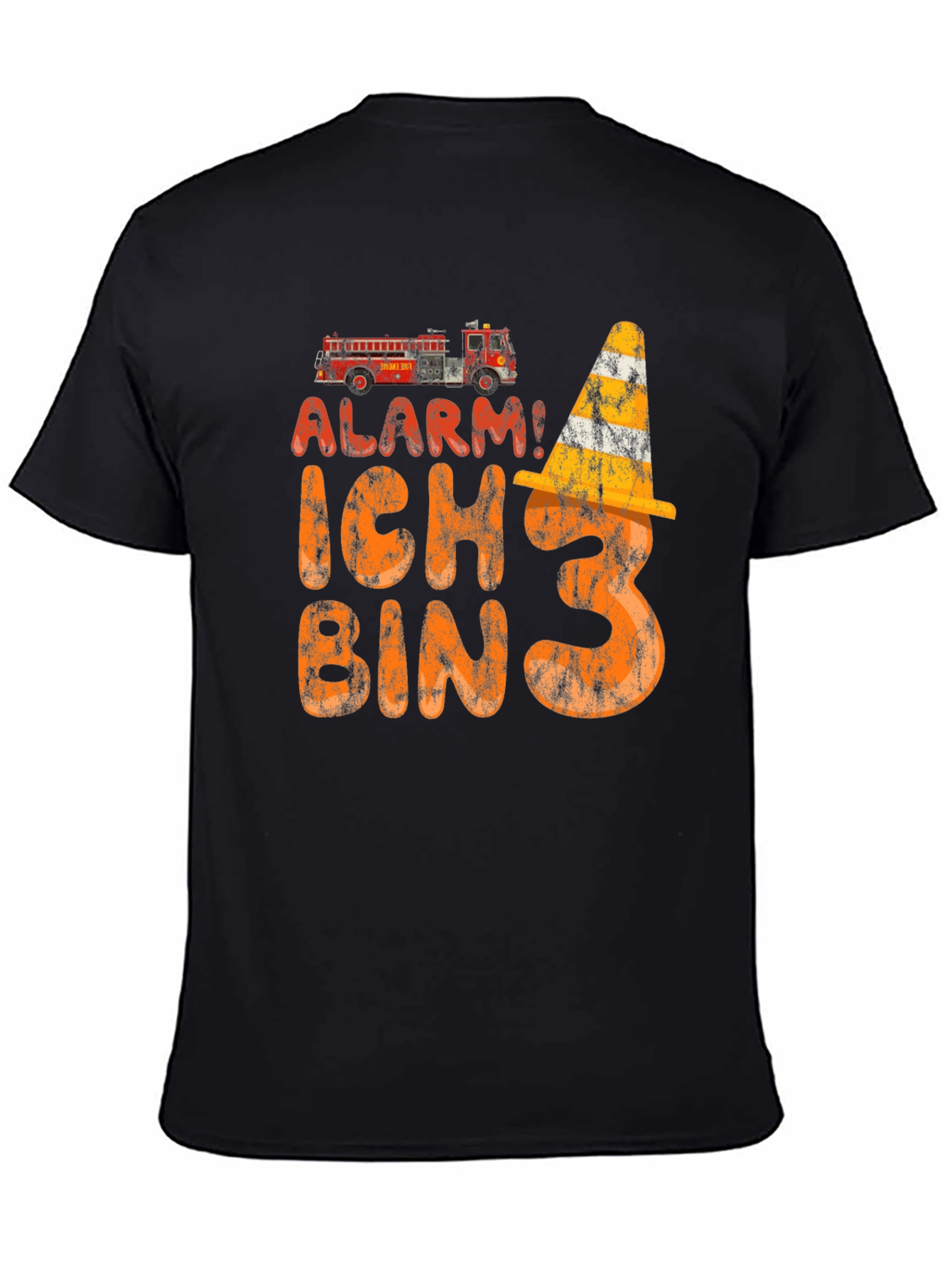 Alarm! Ich Bin 3 Birthday Firetruck Shirt