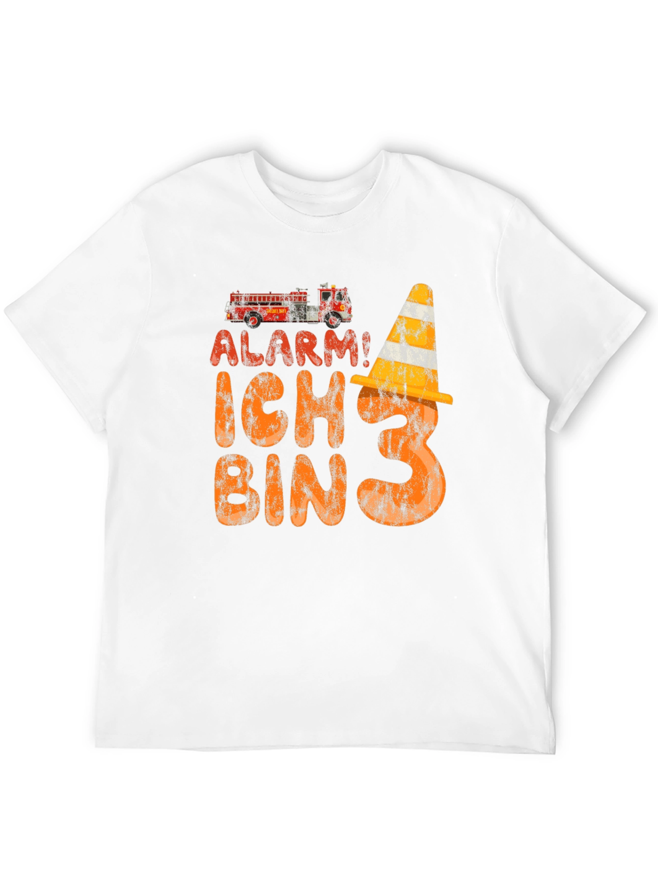 Alarm! Ich Bin 3 Birthday Firetruck Shirt