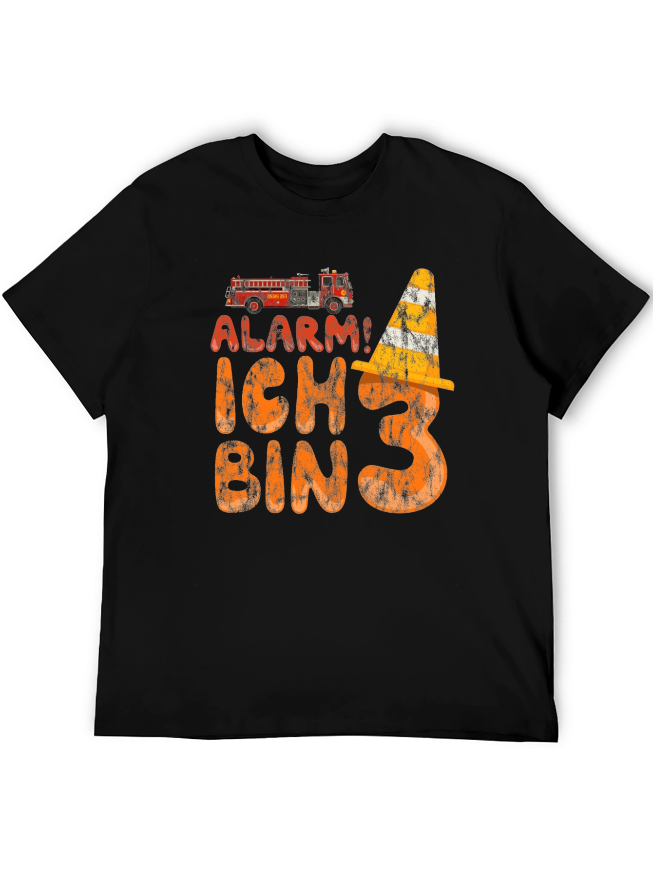Alarm! Ich Bin 3 Birthday Firetruck Shirt