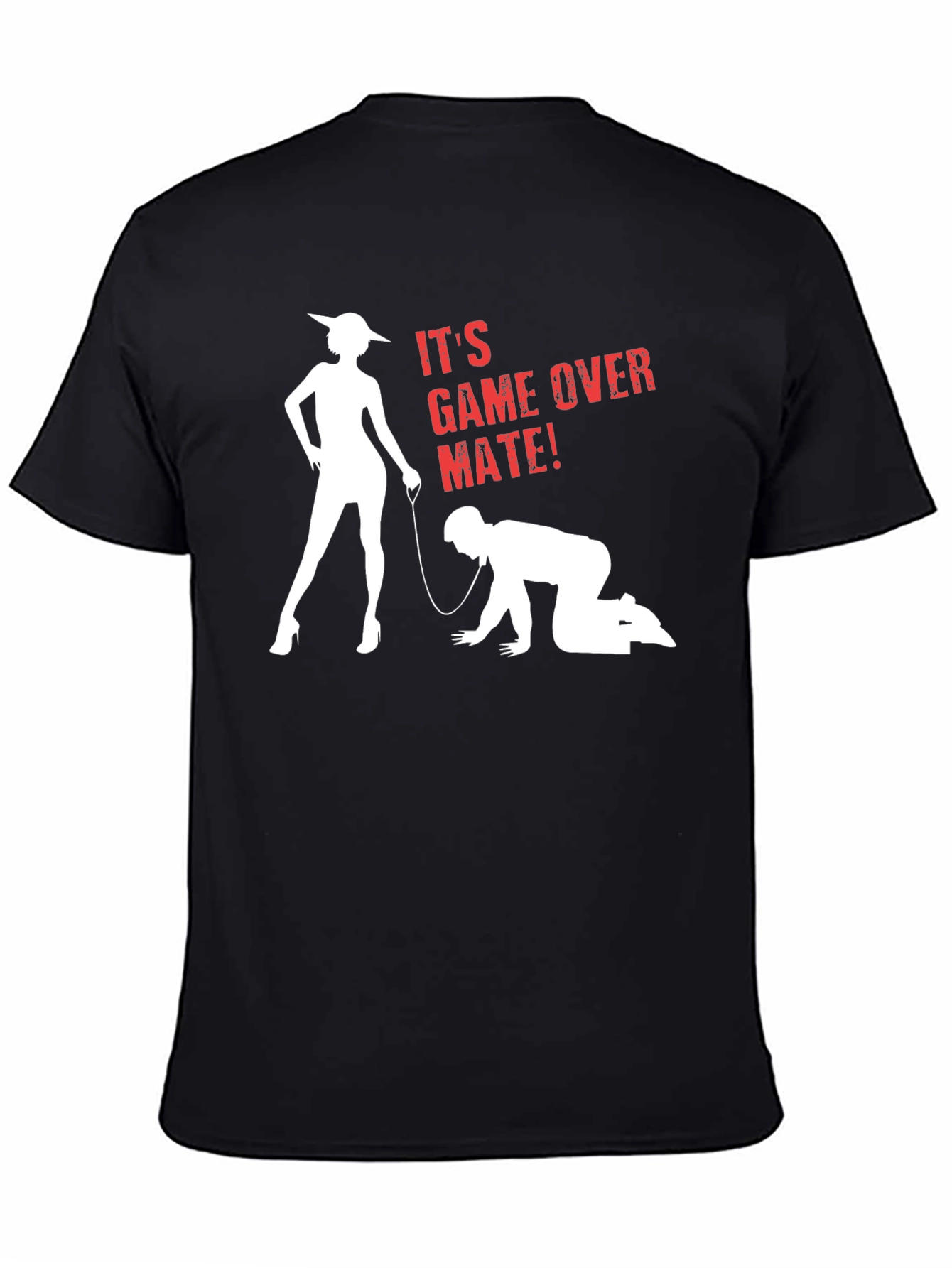 Humorous Game Over Mate Graphic T-Shirt