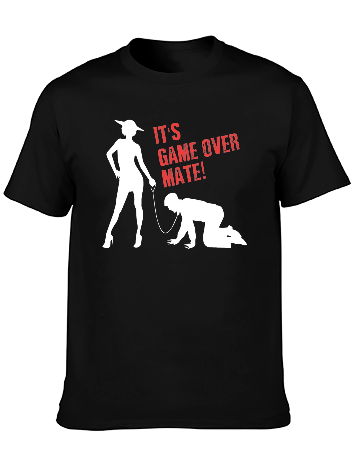 Humorous Game Over Mate Graphic T-Shirt
