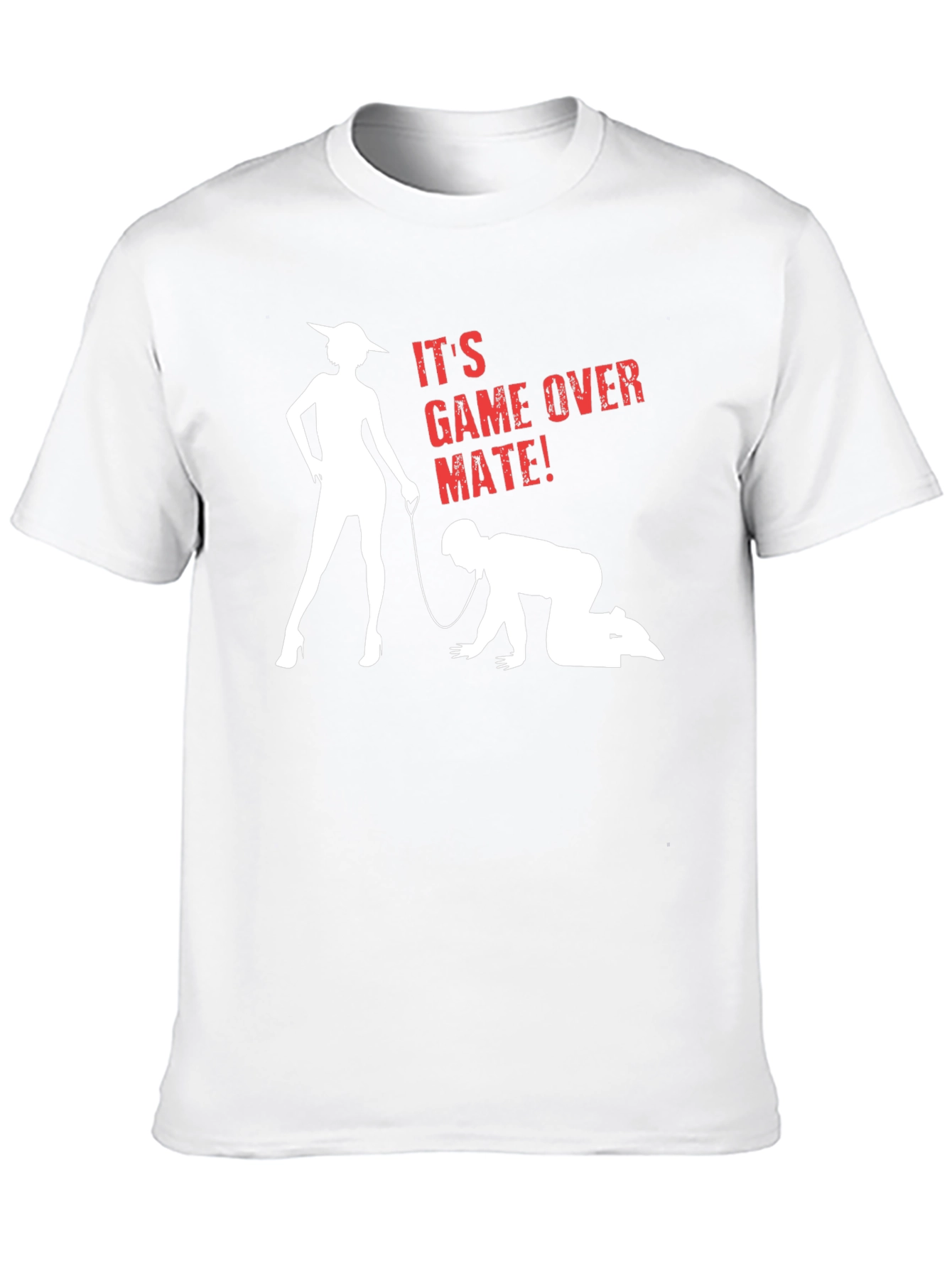 Humorous Game Over Mate Graphic T-Shirt