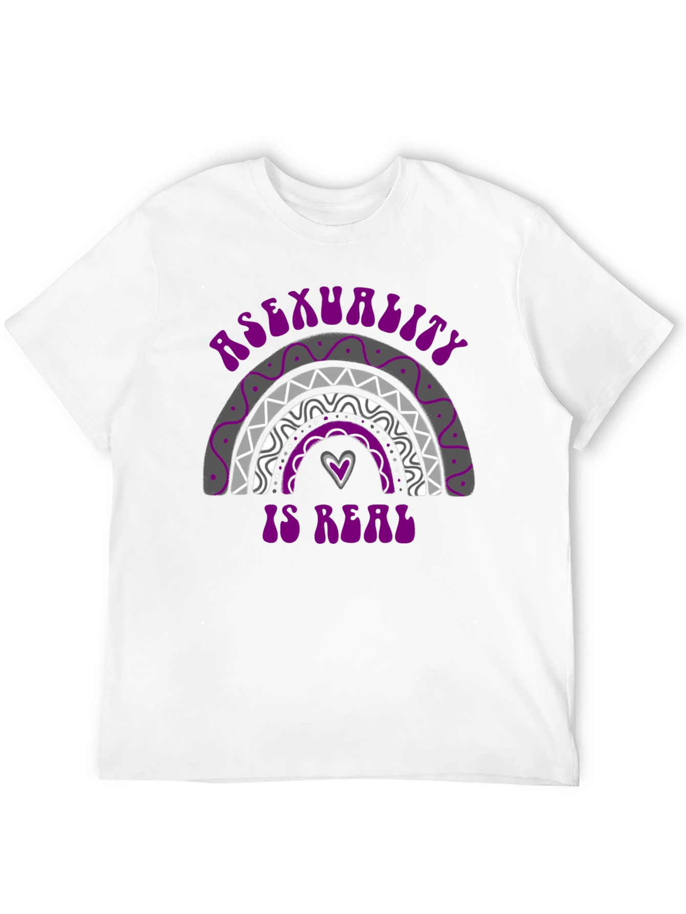 Asexuality Is Real T-Shirt Pride Rainbow