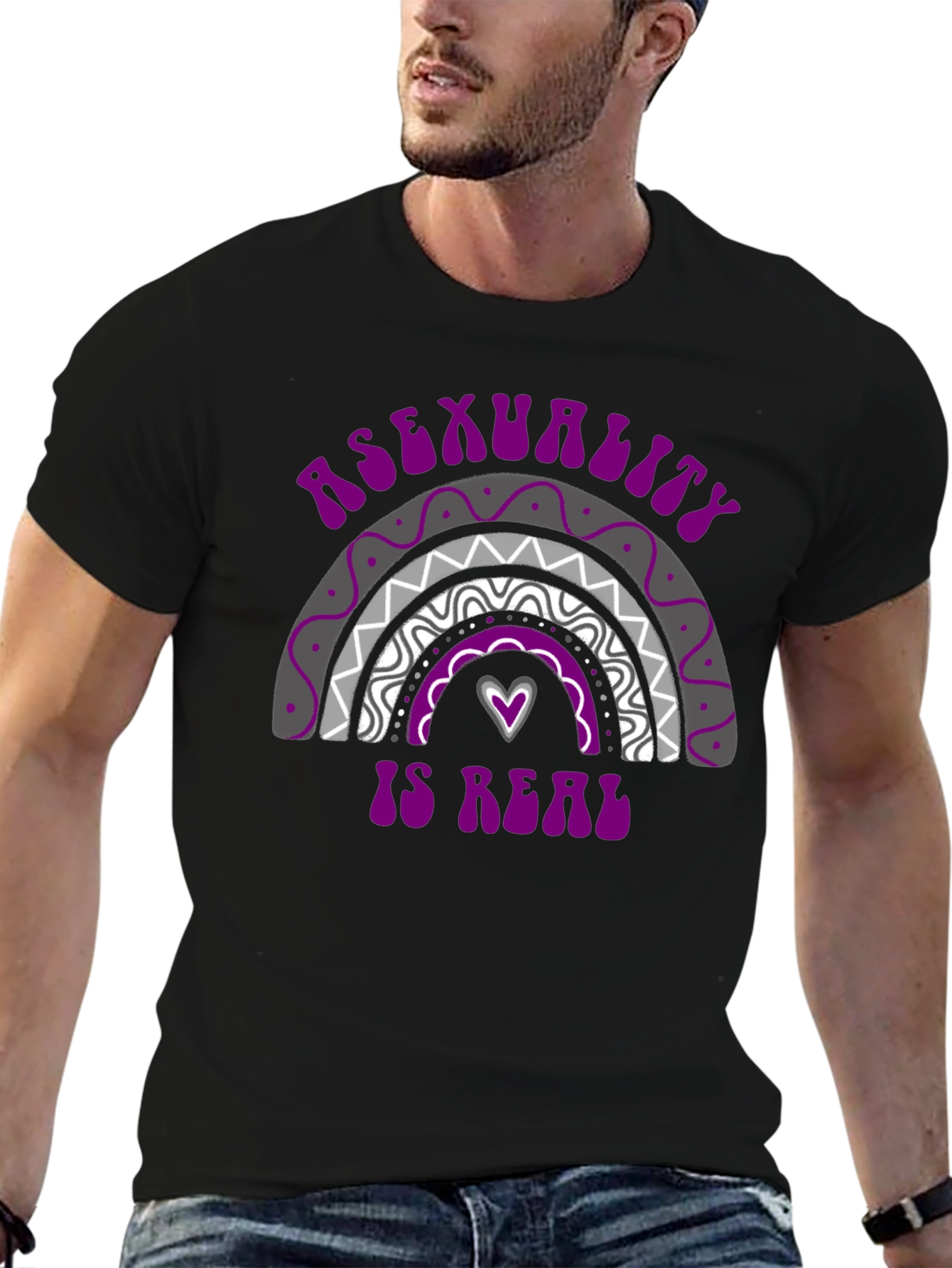 Asexuality Is Real T-Shirt Pride Rainbow