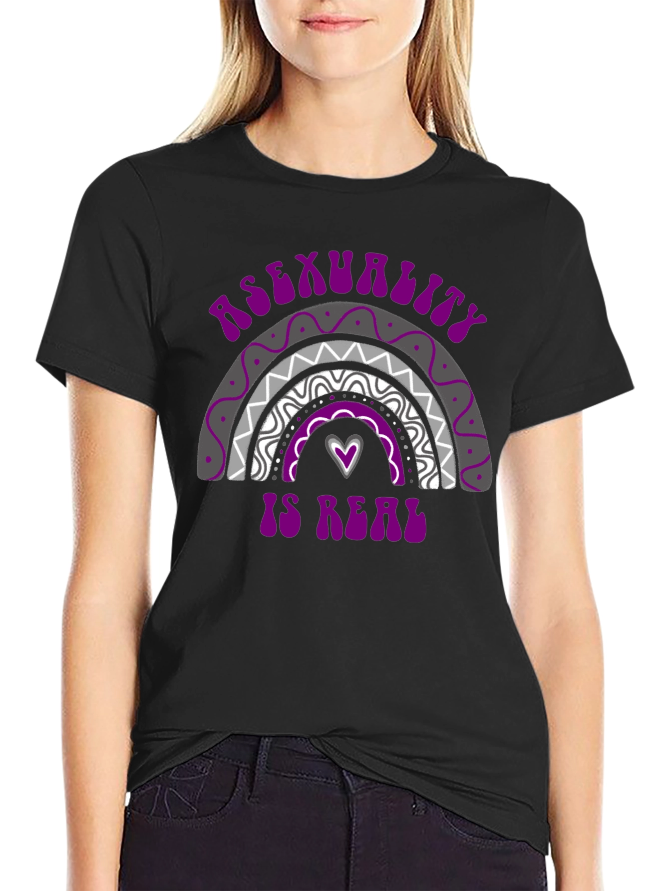 Asexuality Is Real T-Shirt Pride Rainbow