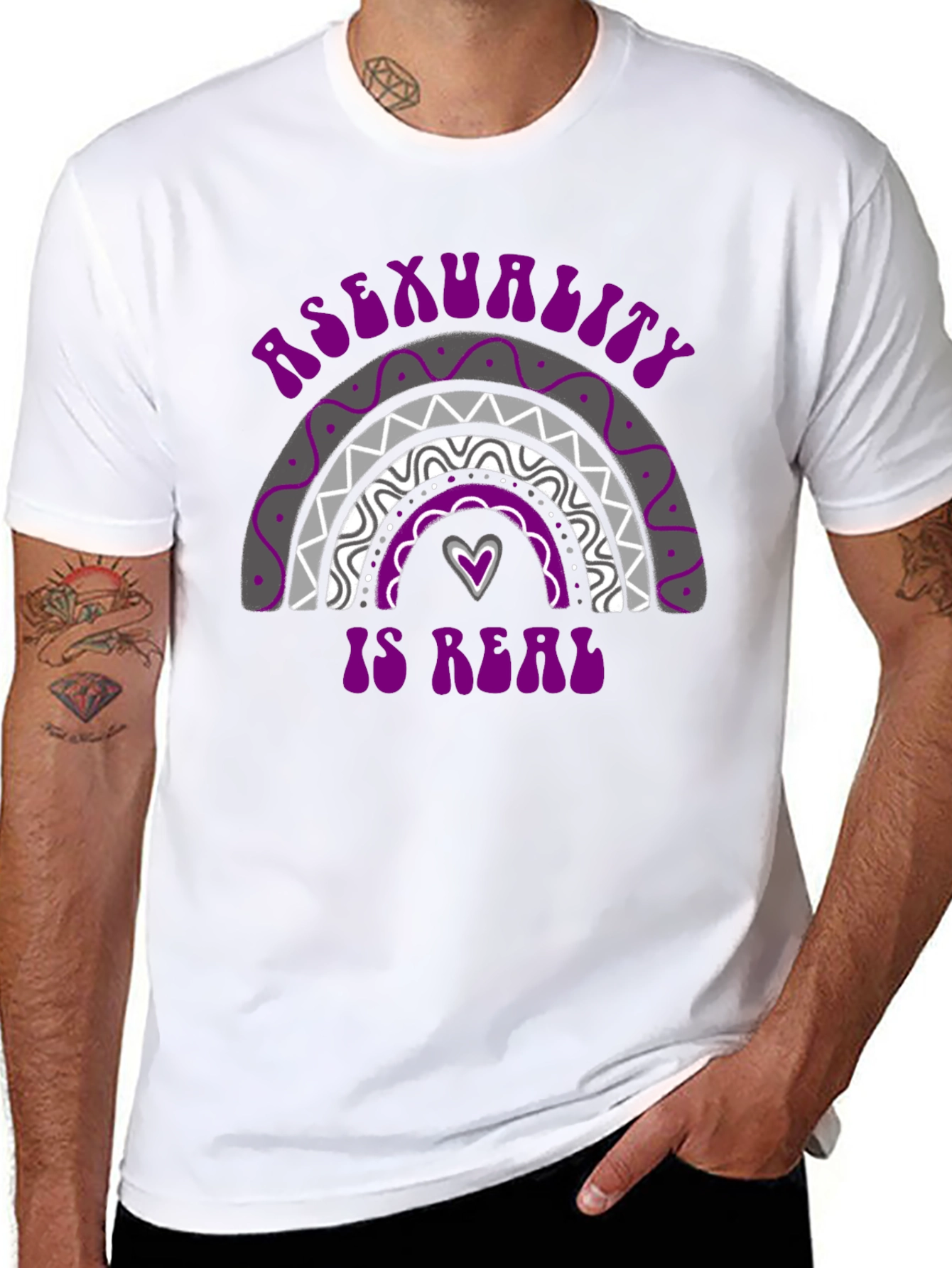 Asexuality Is Real T-Shirt Pride Rainbow