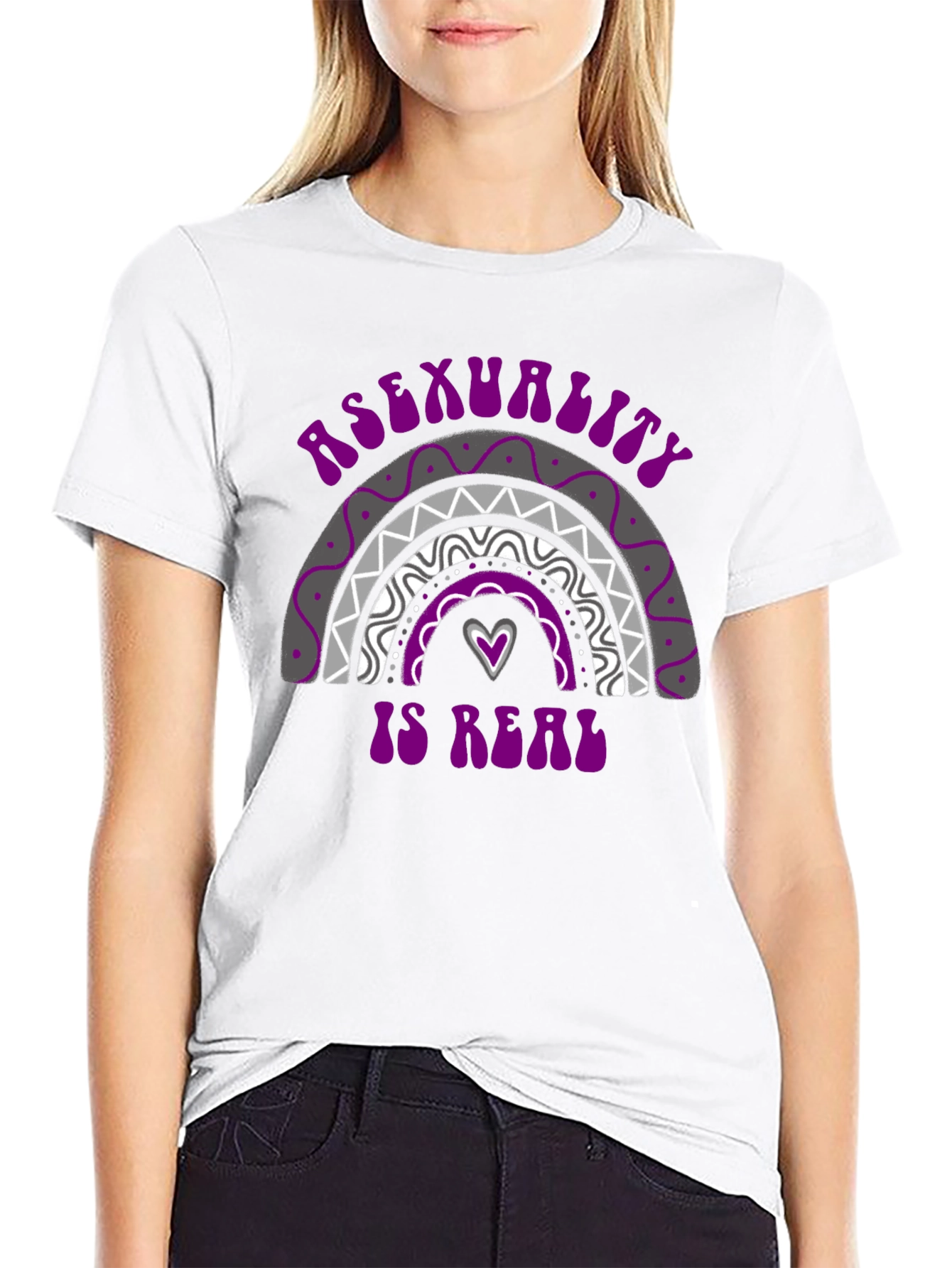 Asexuality Is Real T-Shirt Pride Rainbow