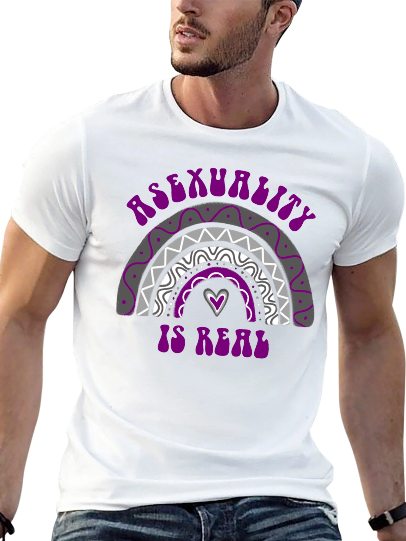 Asexuality Is Real T-Shirt Pride Rainbow