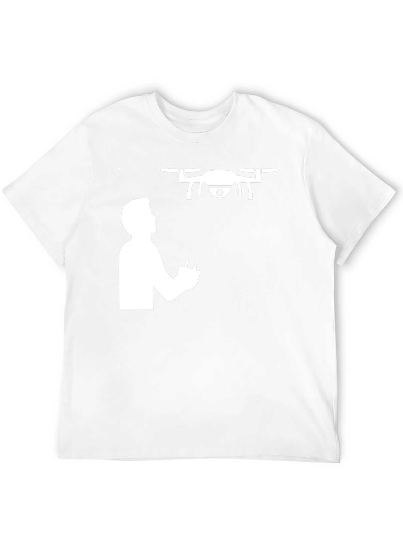 Drone Pilot Graphic Tee - Black Cotton T-Shirt