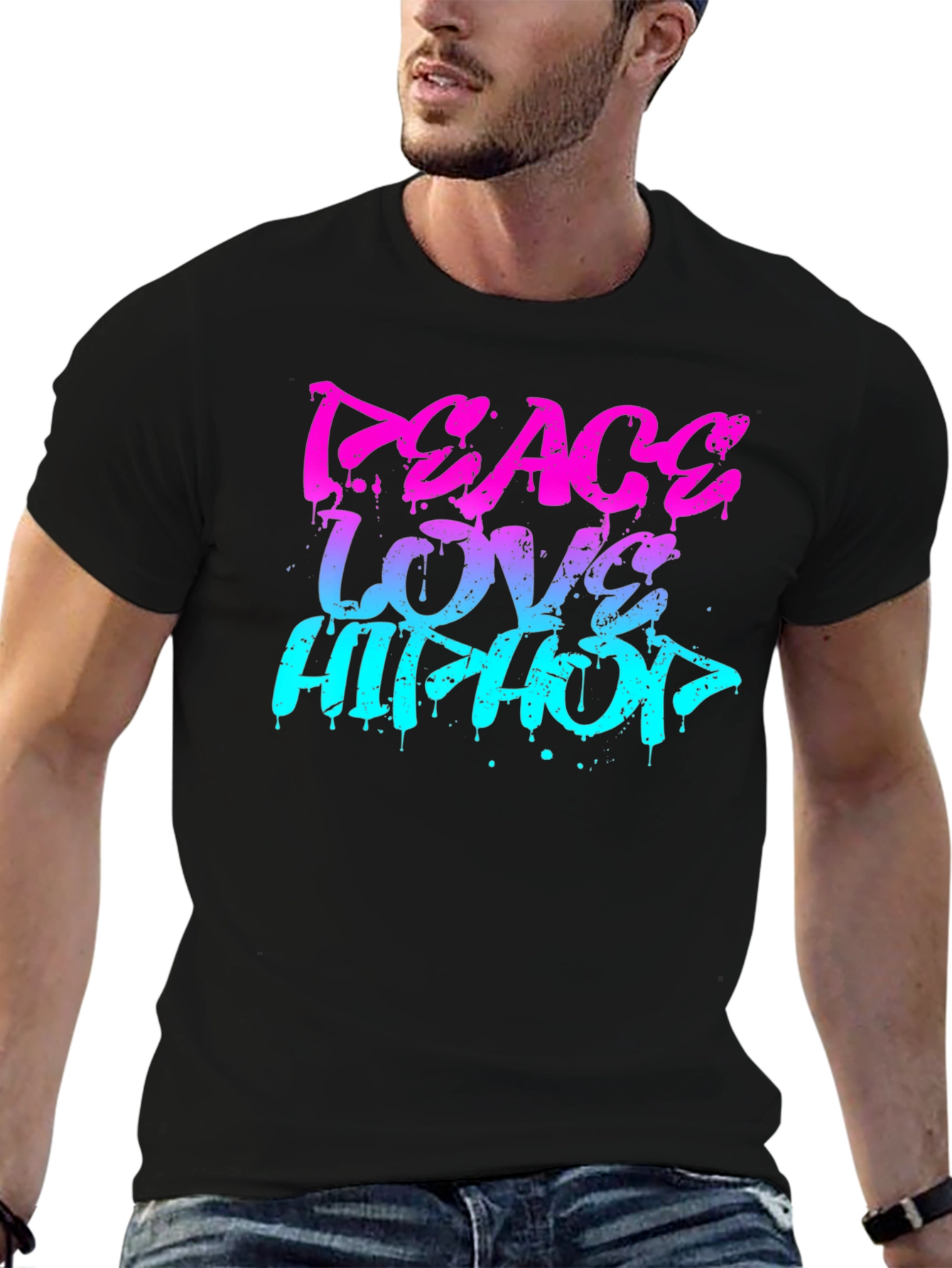 Peace Love Hip Hop Graphic T-Shirt