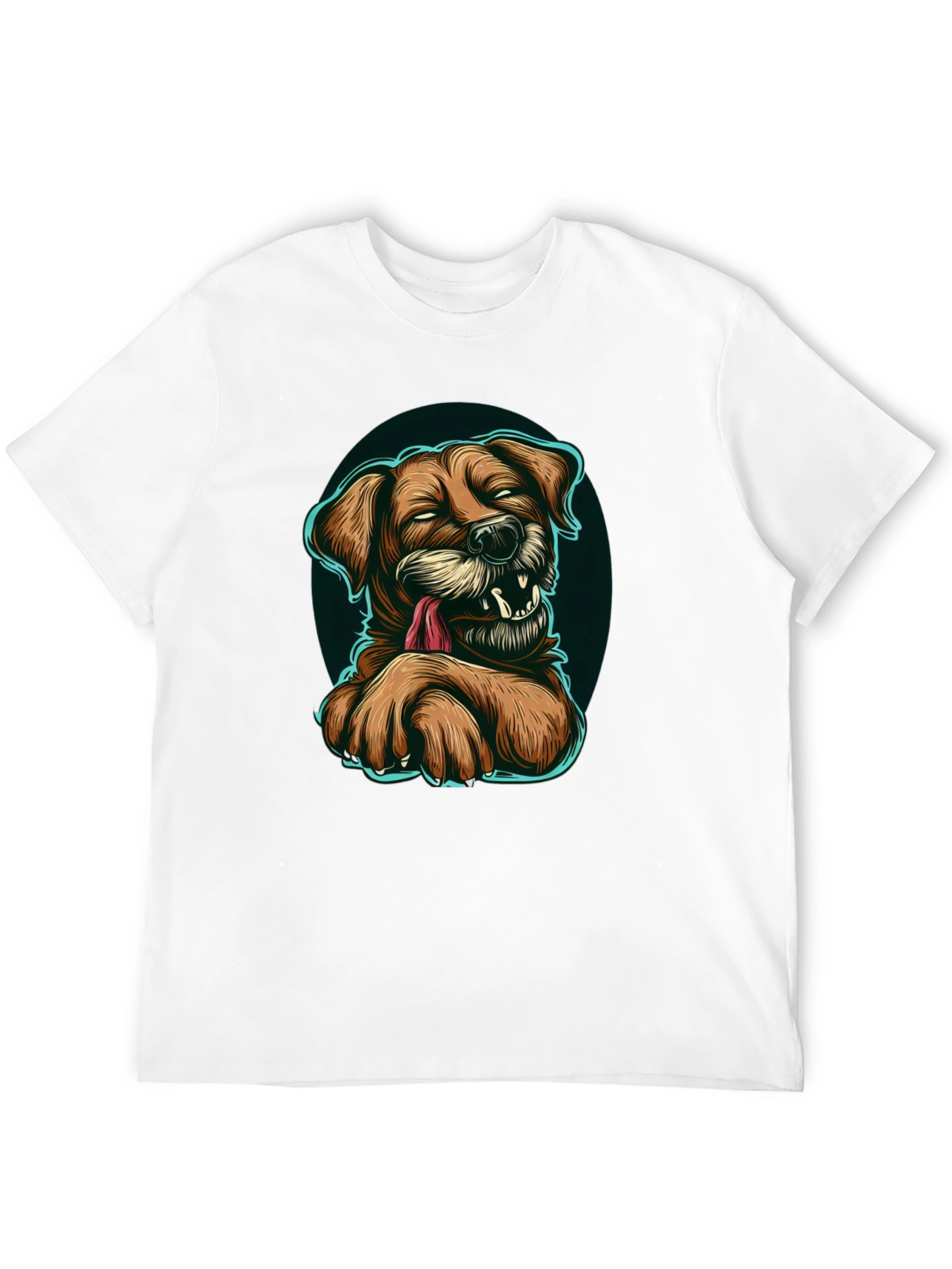 Funny Dog Graphic T-Shirt - Black
