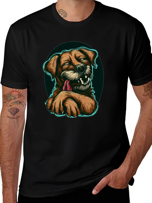 Funny Dog Graphic T-Shirt - Black