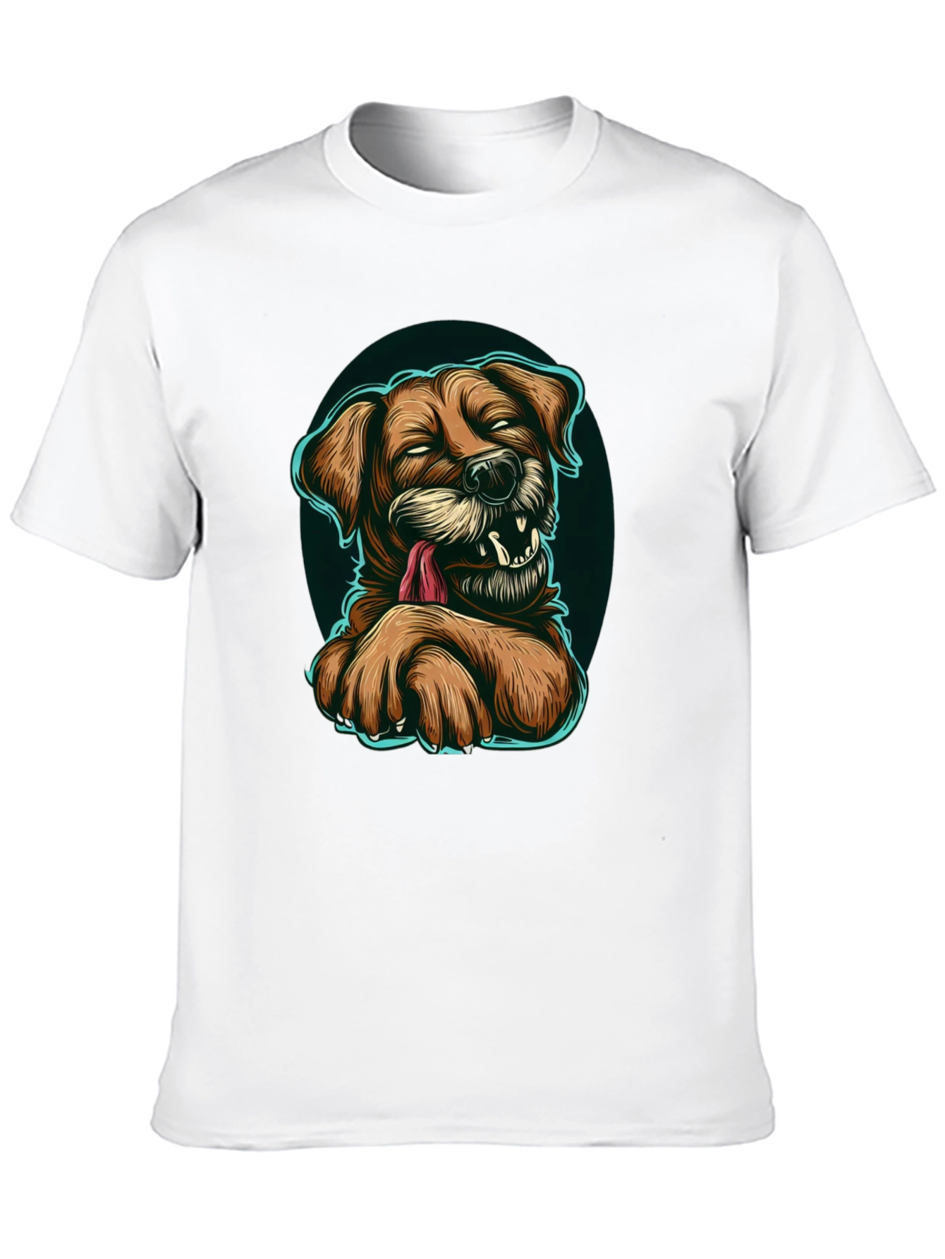 Funny Dog Graphic T-Shirt - Black