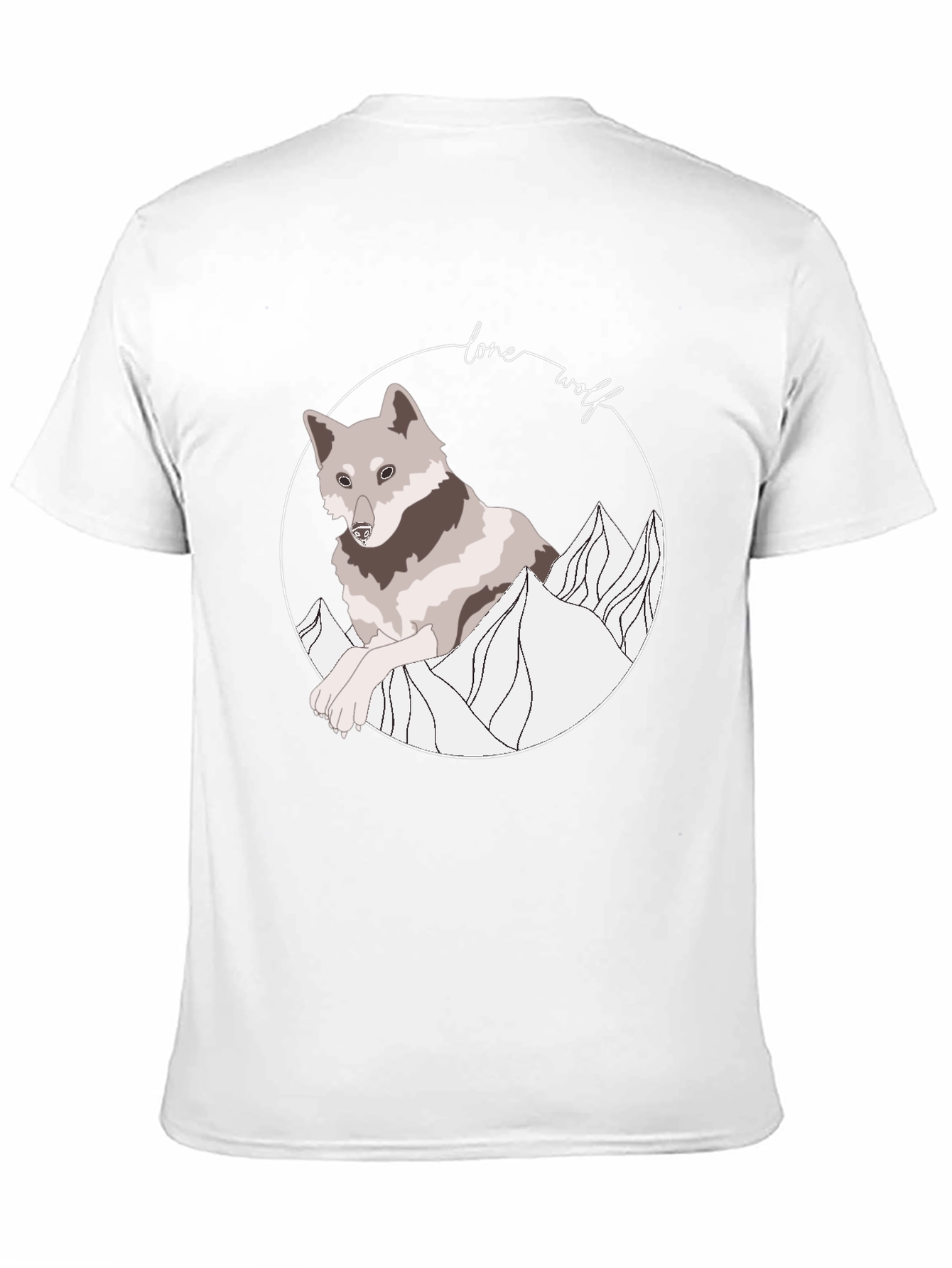 Lone Wolf Graphic Tee - Stylish Animal Design