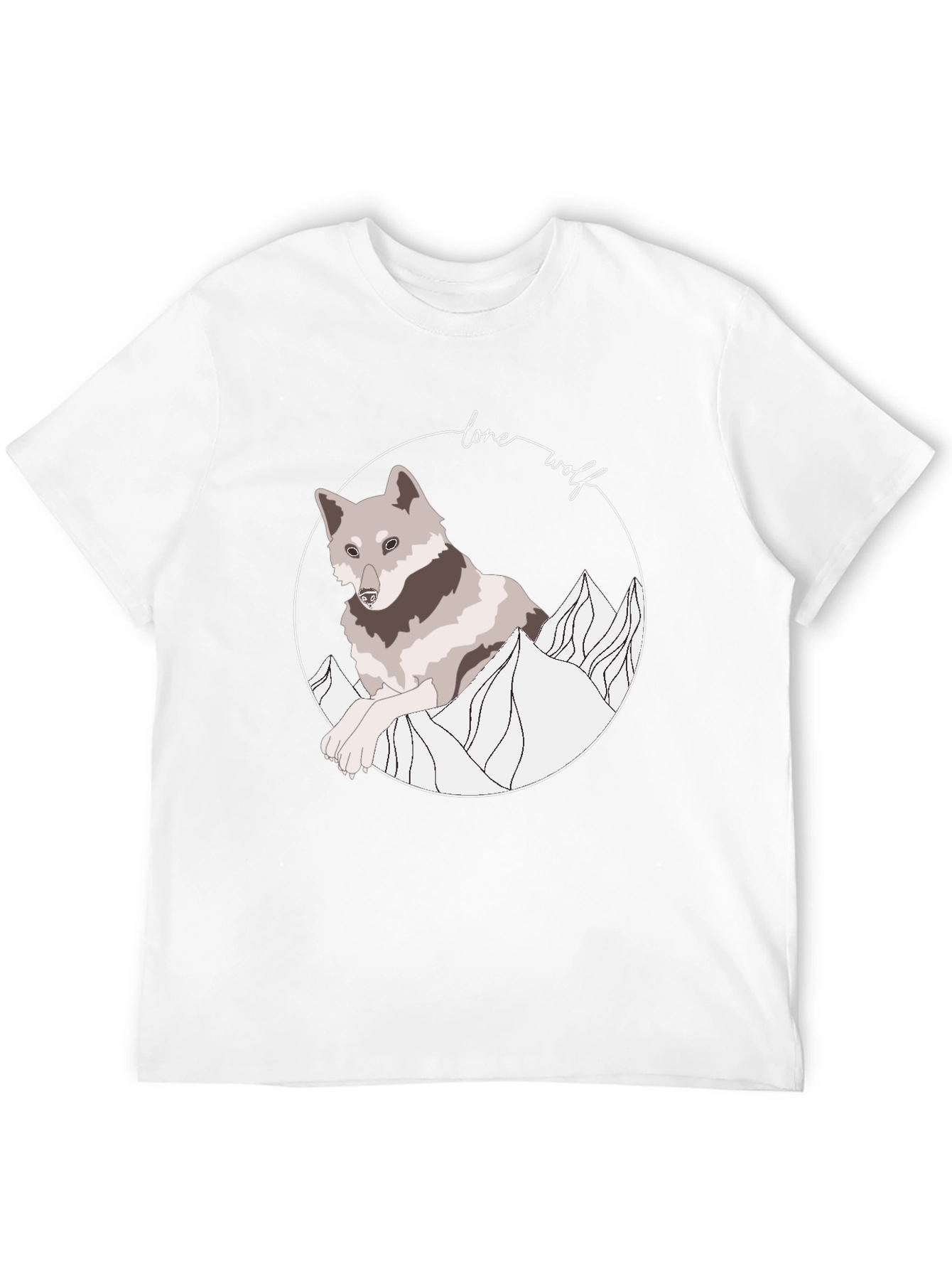 Lone Wolf Graphic Tee - Stylish Animal Design
