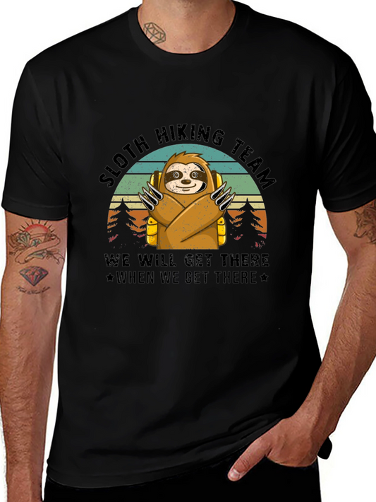 Sloth Hiking Team Black T-Shirt