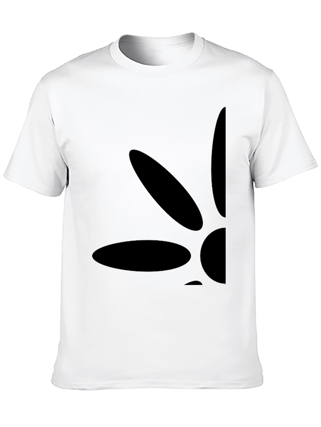 Mens Black Graphic Tee - Casual Style
