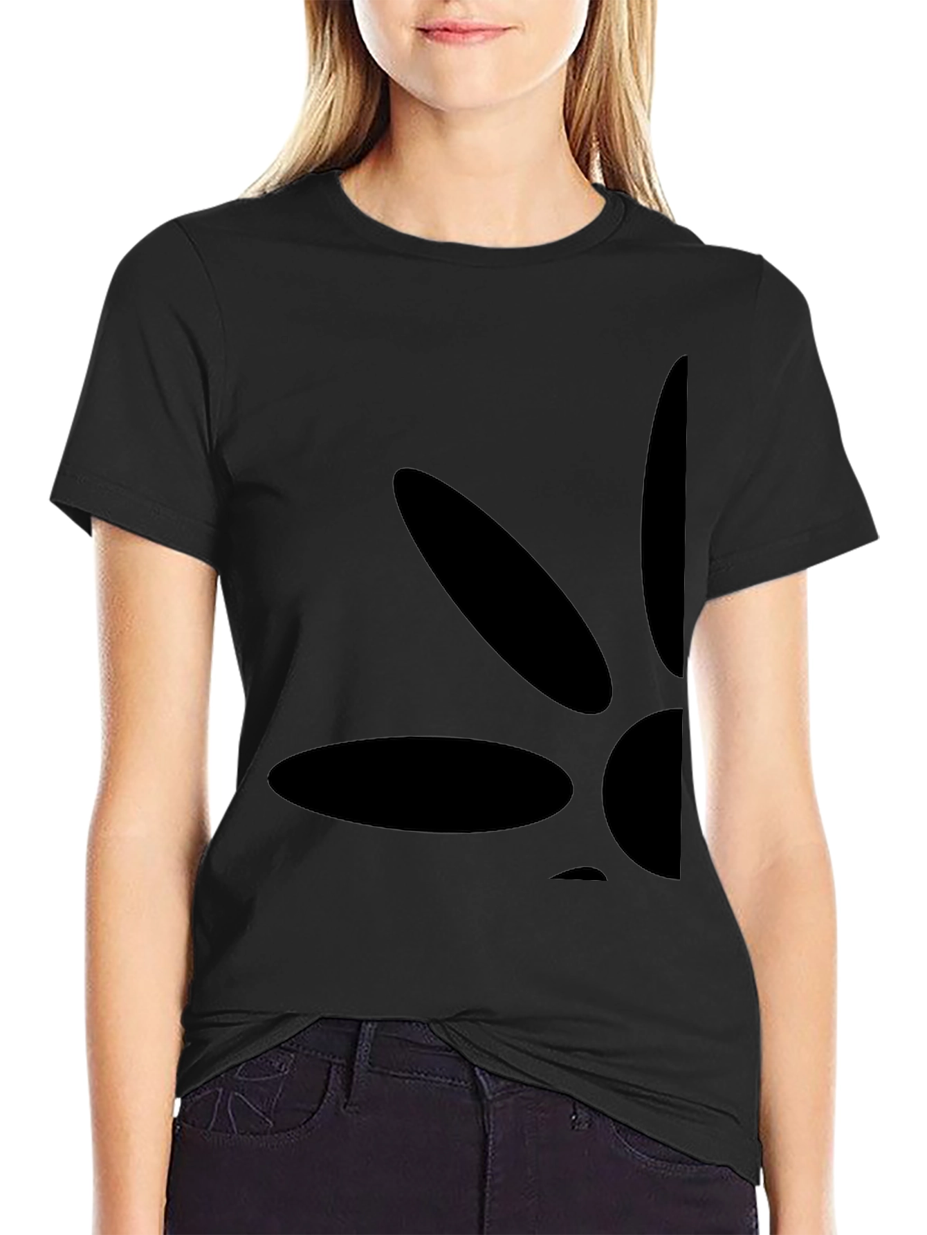 Mens Black Graphic Tee - Casual Style