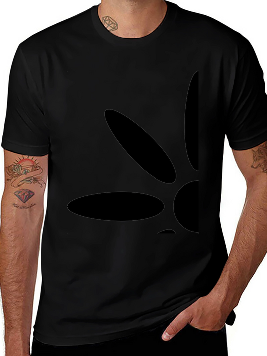 Mens Black Graphic Tee - Casual Style