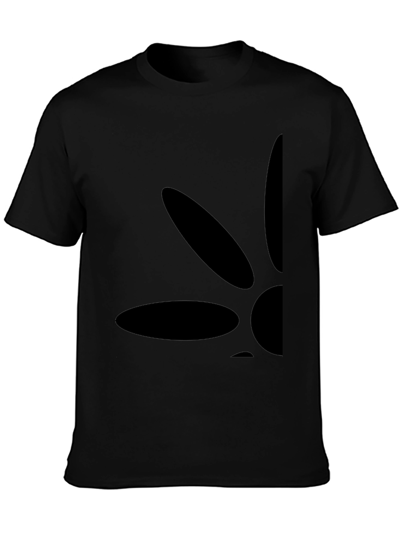 Mens Black Graphic Tee - Casual Style