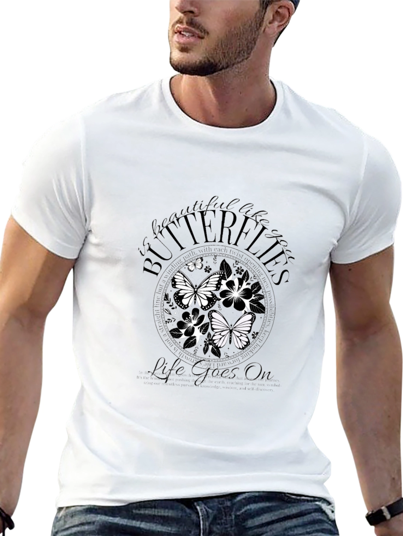 Butterflies Life Goes On Graphic Tee