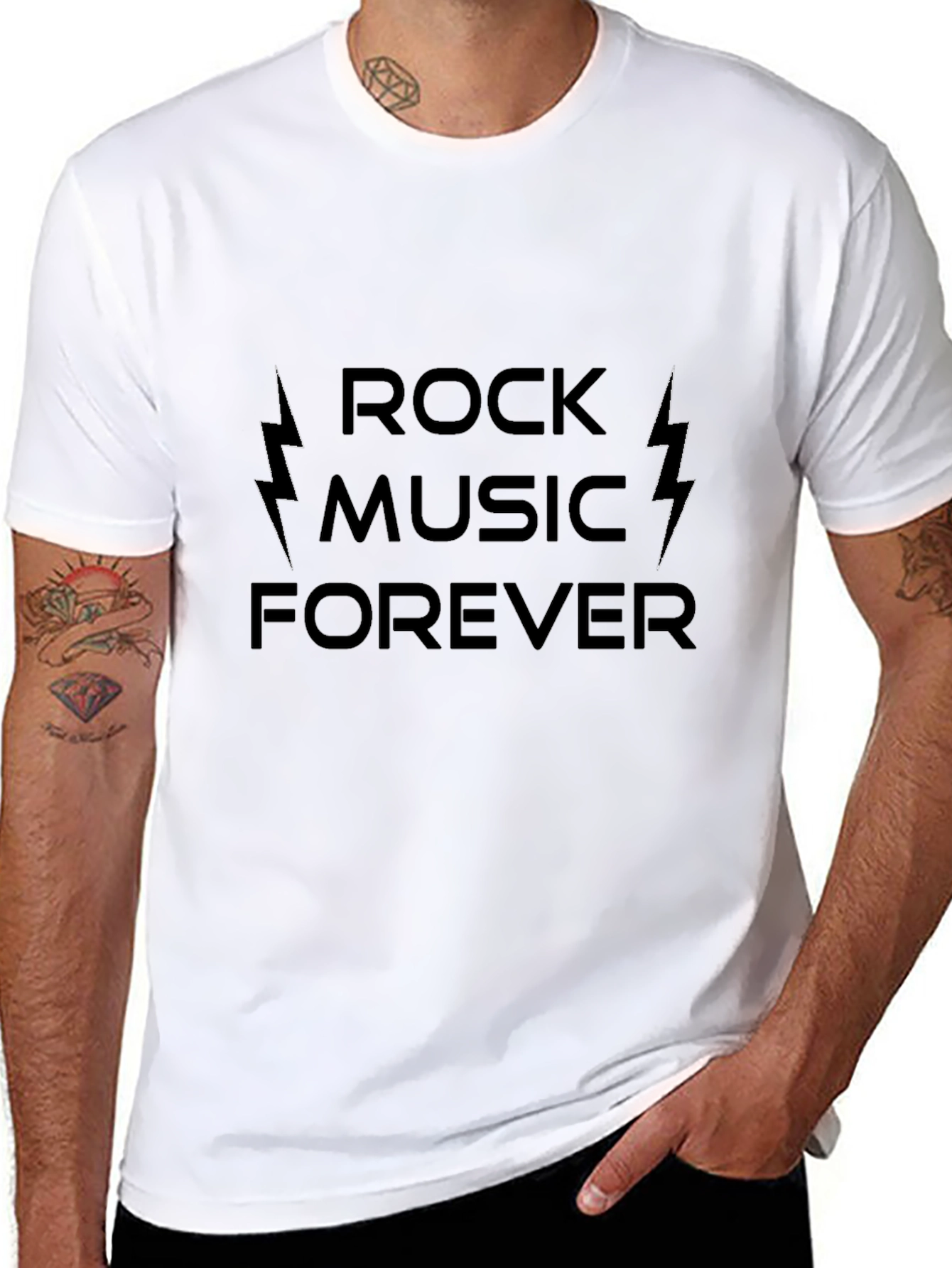Rock Music Forever Black T-Shirt