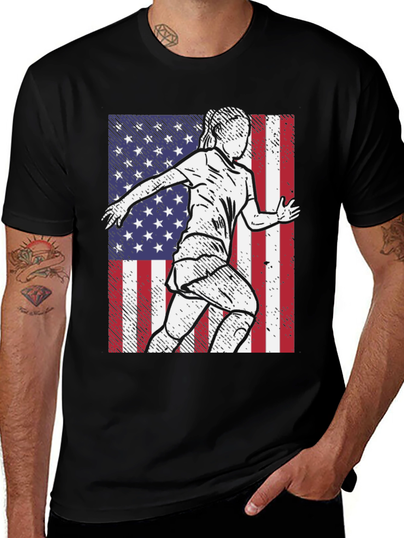 USA Soccer Player Graphic Tee