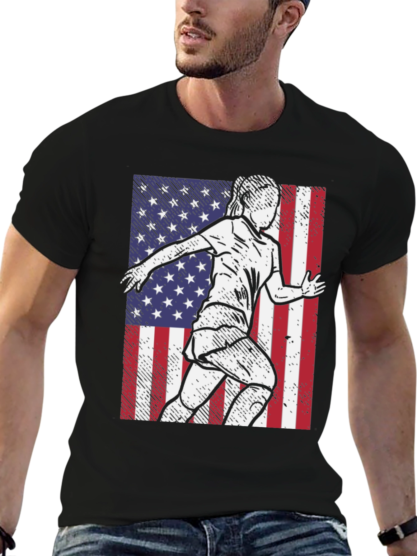 USA Soccer Player Graphic Tee