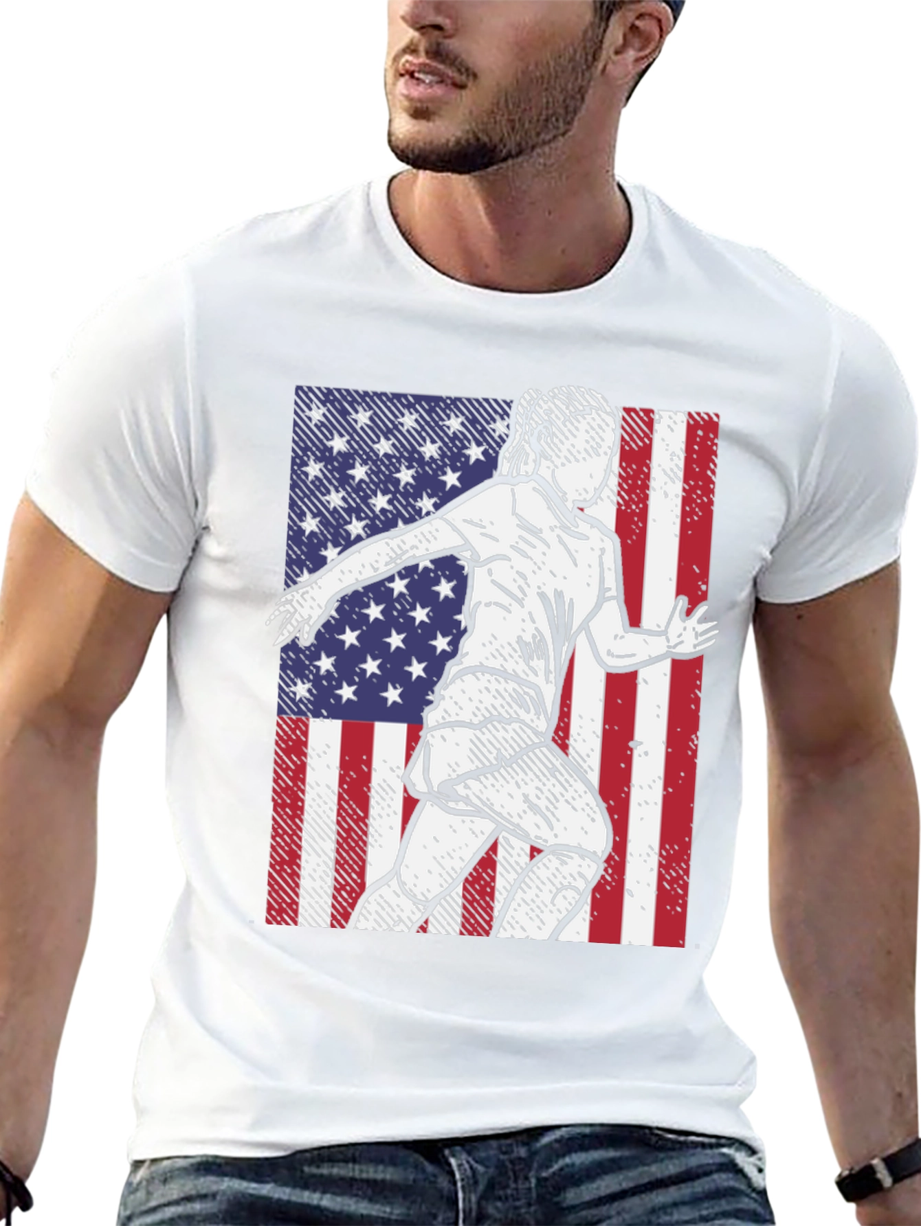 USA Soccer Player Graphic Tee