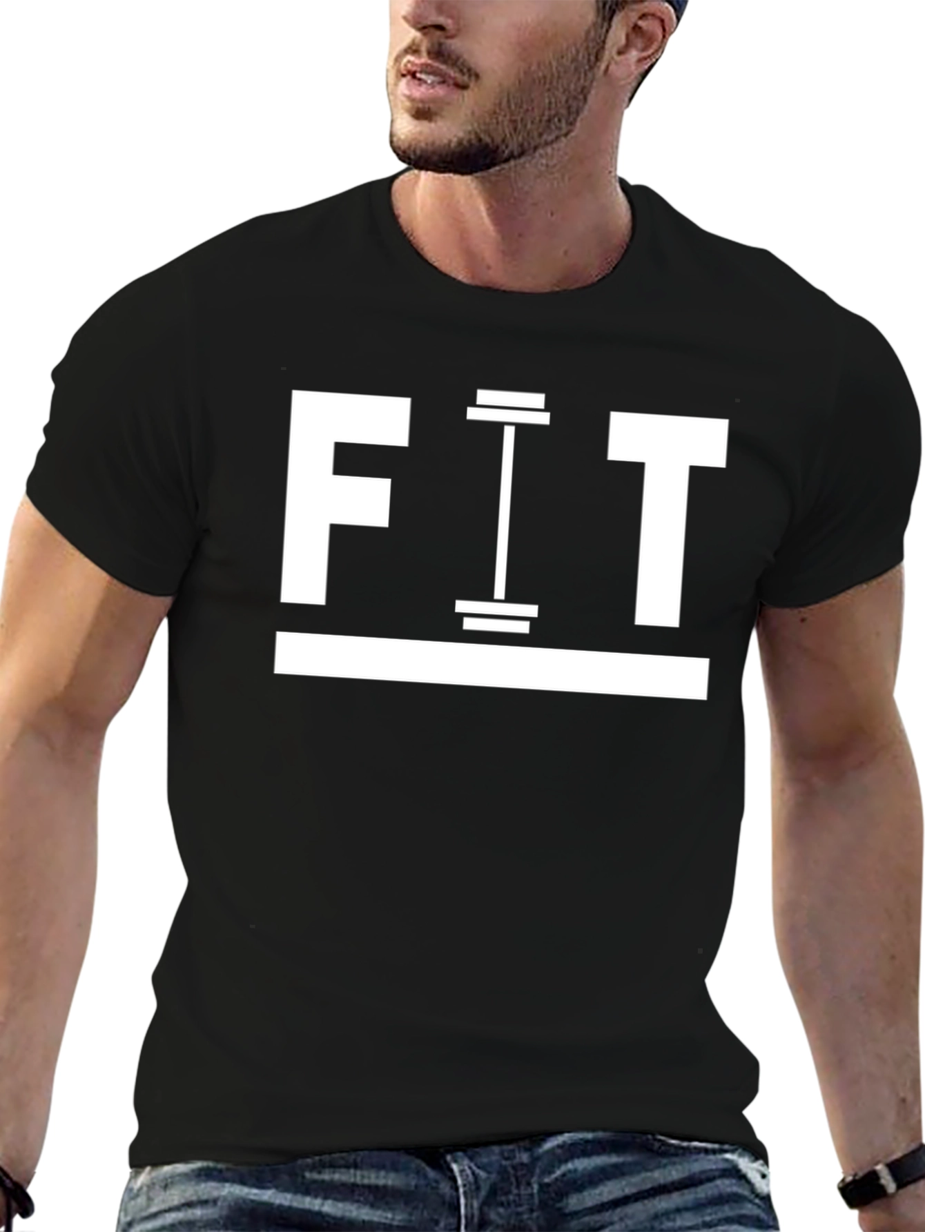 Mens Black FIT Gym T-Shirt