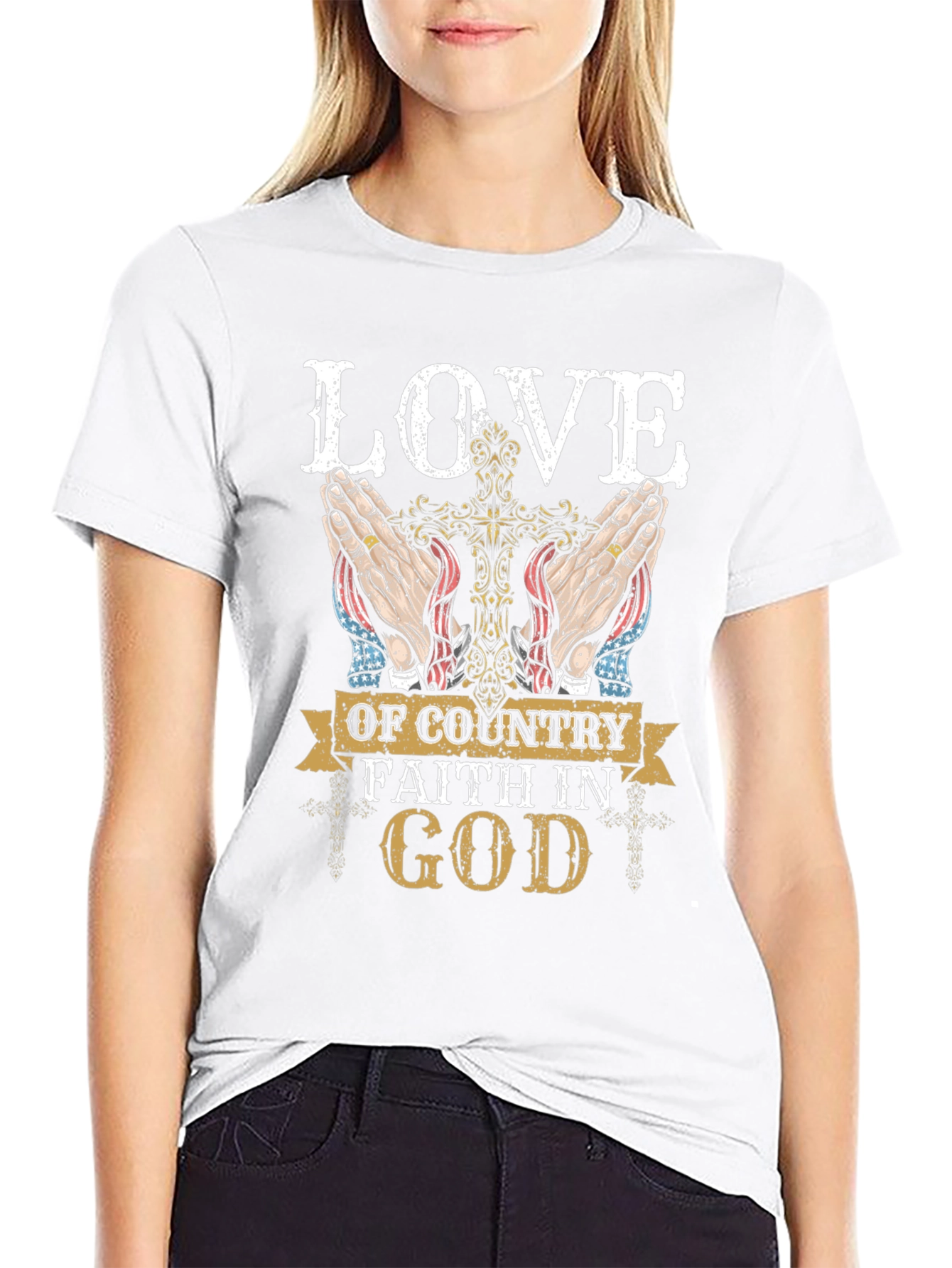 Love of Country Faith in God Graphic T-Shirt