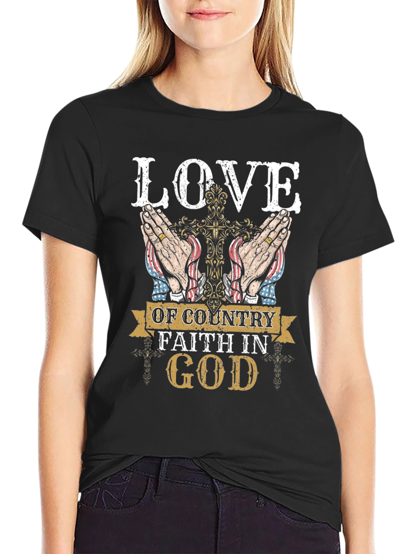 Love of Country Faith in God Graphic T-Shirt