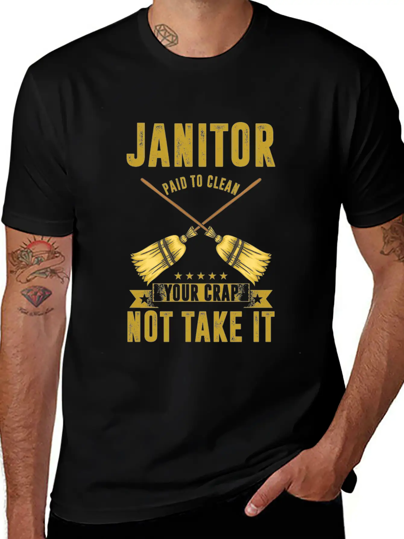 Janitor Paiod To Clean Janitors Cleaners Gift Basic Graphic T-Shirt – Daily Comfort In Soft Cotton