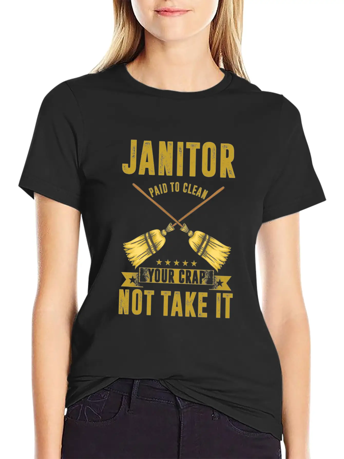 Janitor Paiod To Clean Janitors Cleaners Gift Basic Graphic T-Shirt – Daily Comfort In Soft Cotton