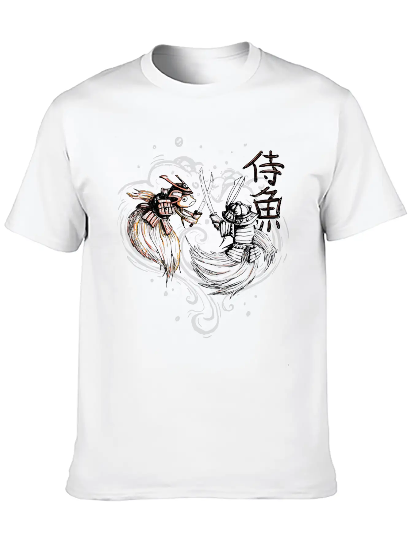 Japanese Fighting Fish Remix Essential Unisex Summer Tee – Soft Cotton Casual Fit