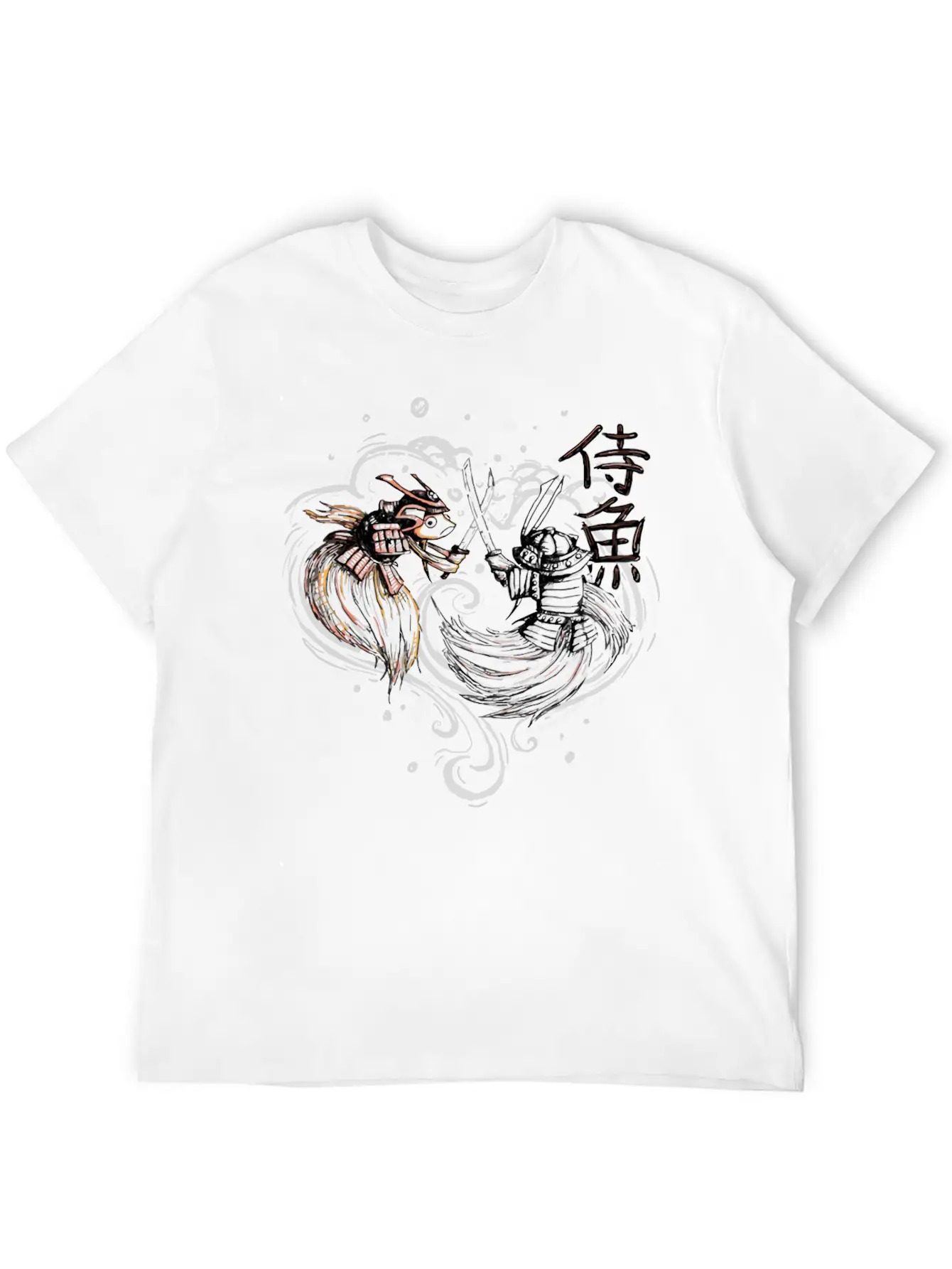 Japanese Fighting Fish Remix Essential Unisex Summer Tee – Soft Cotton Casual Fit