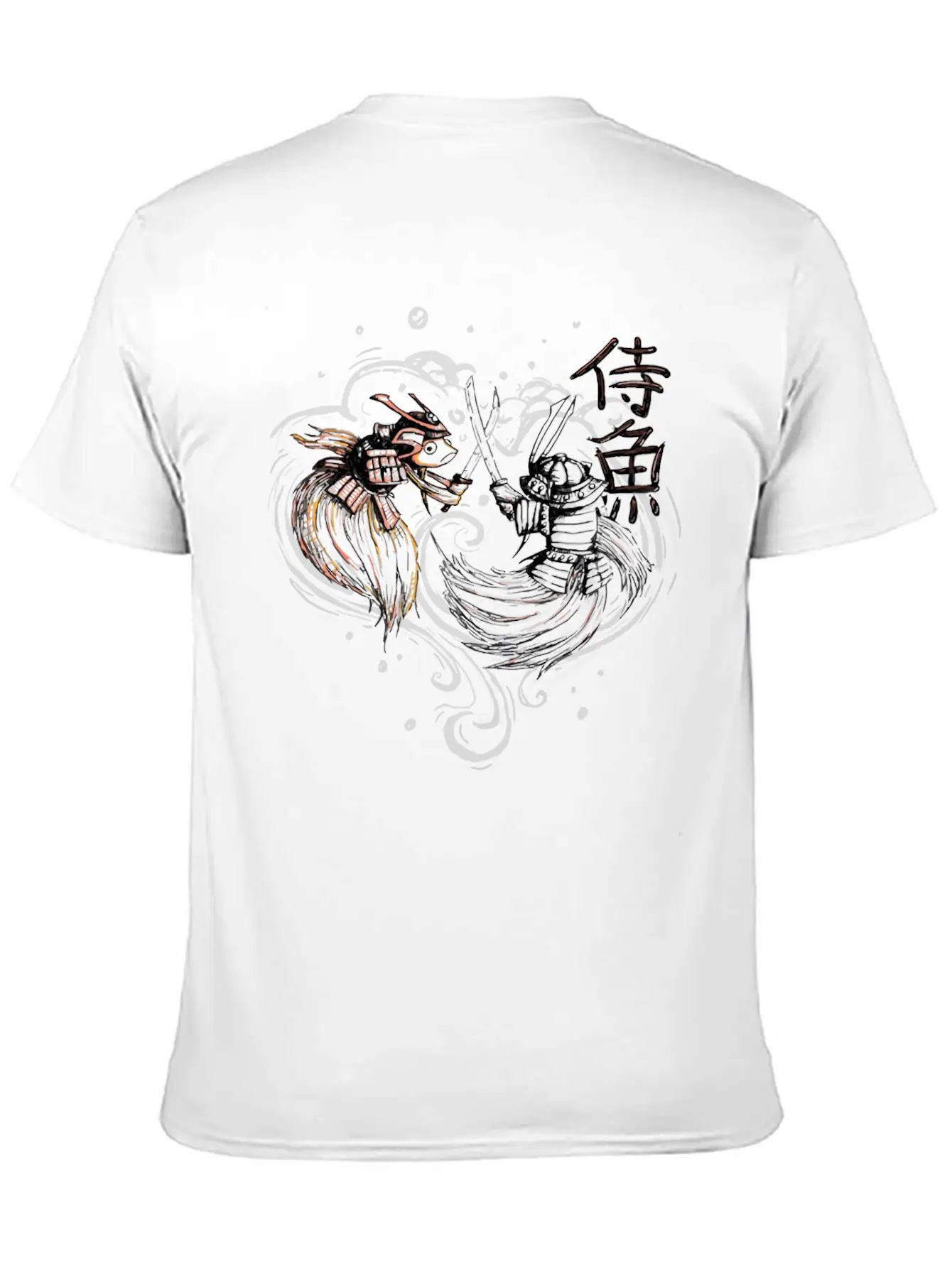 Japanese Fighting Fish Remix Essential Unisex Summer Tee – Soft Cotton Casual Fit
