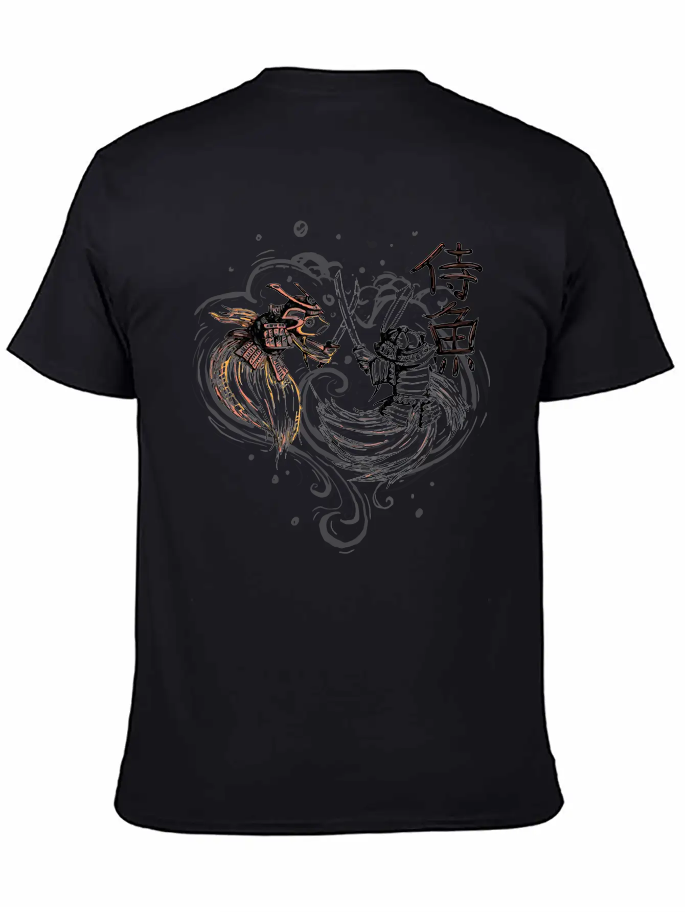 Japanese Fighting Fish Remix Essential Unisex Summer Tee – Soft Cotton Casual Fit