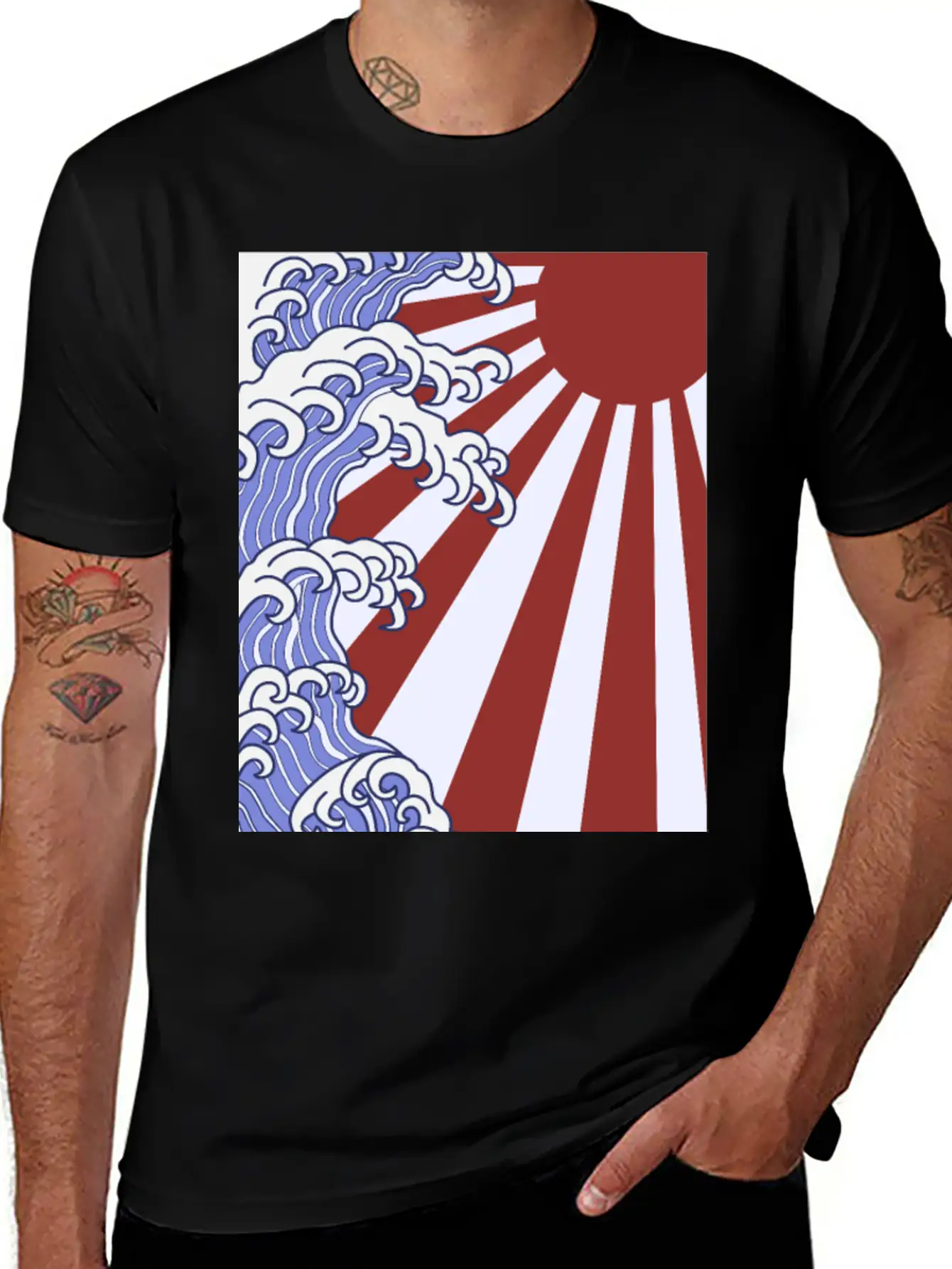 Japanese Waves Stylish Everyday T-Shirt – Unisex Basic Cotton Tee