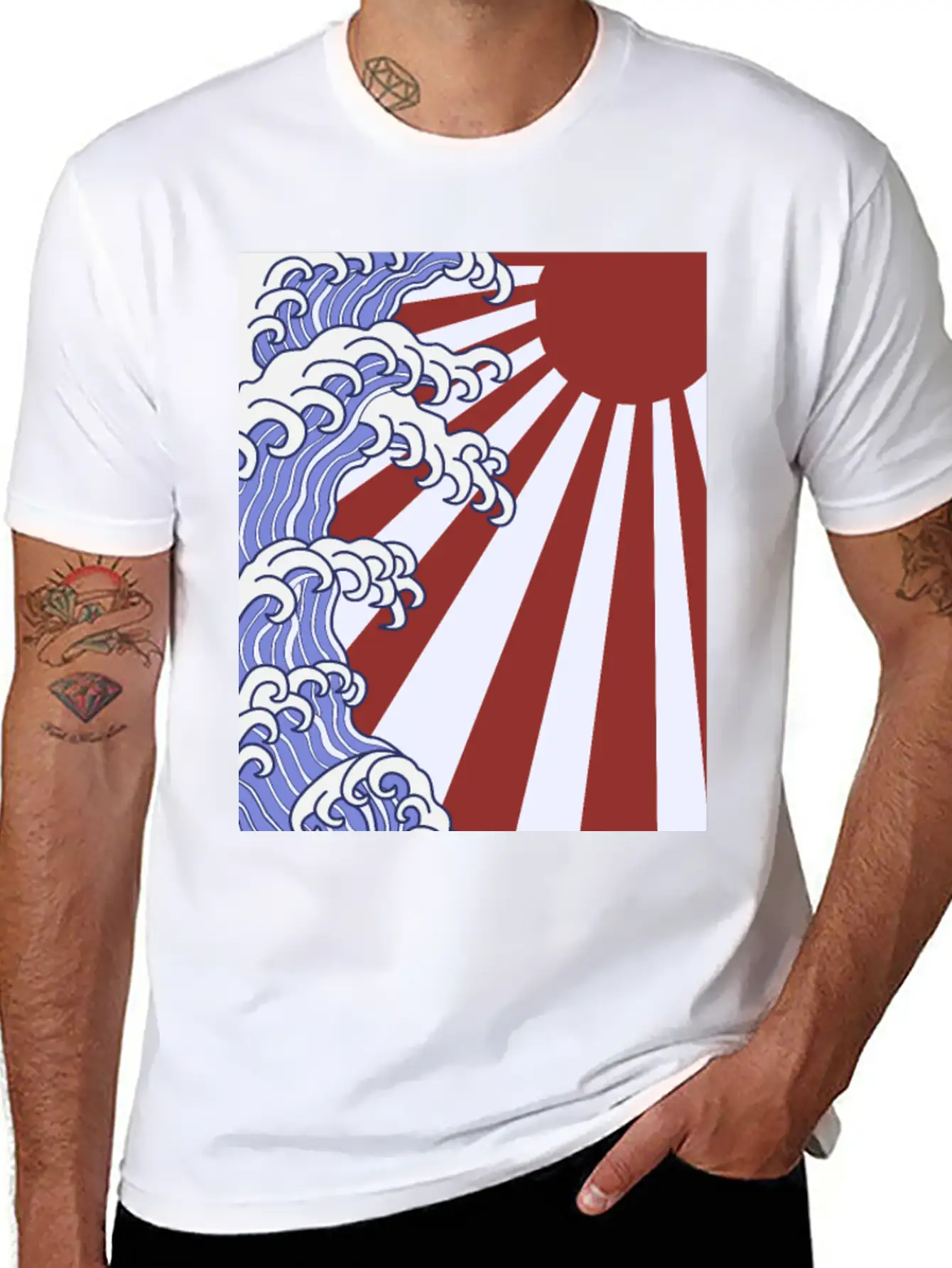 Japanese Waves Stylish Everyday T-Shirt – Unisex Basic Cotton Tee