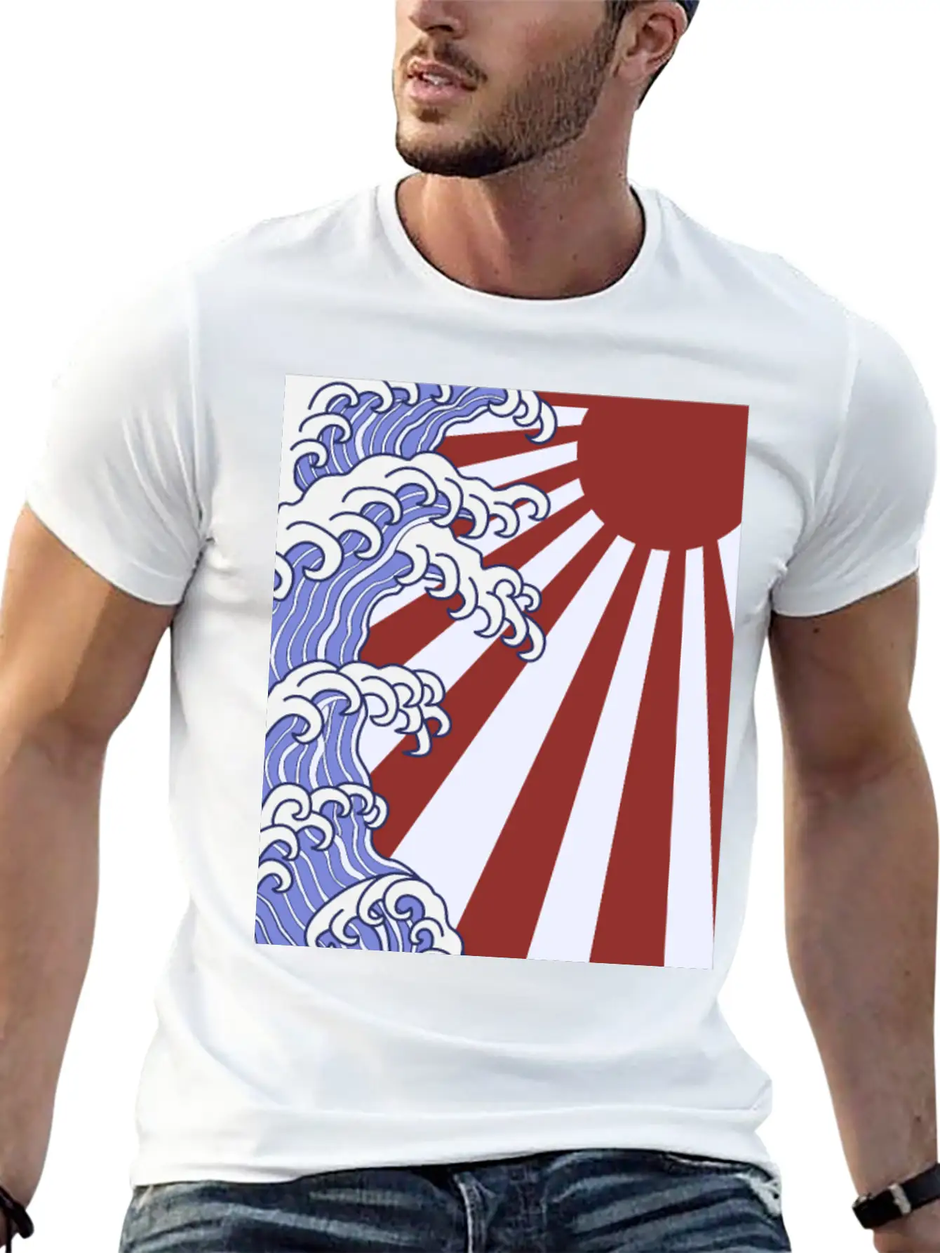 Japanese Waves Stylish Everyday T-Shirt – Unisex Basic Cotton Tee