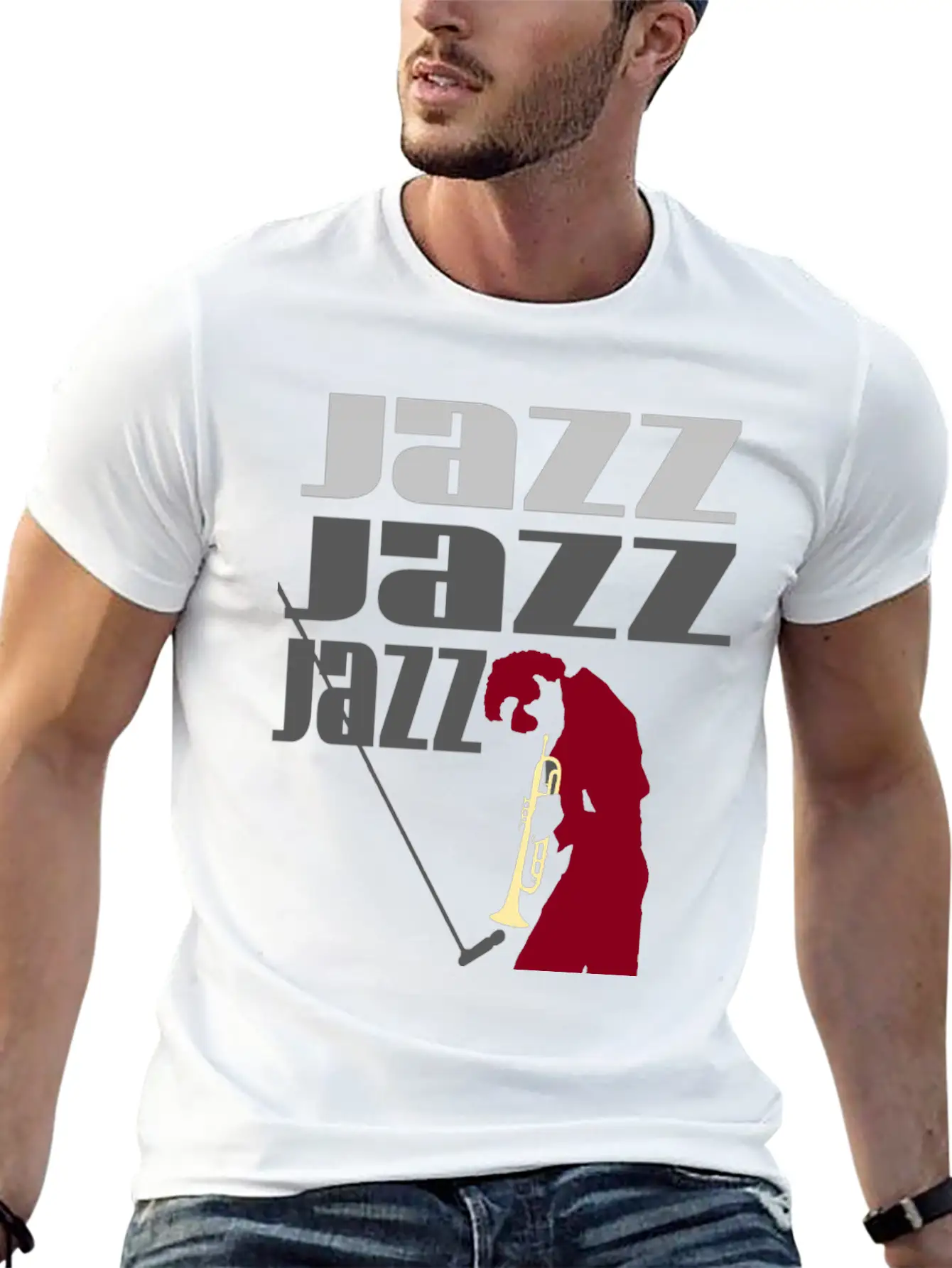 JAZZ Basic Graphic T-Shirt – Daily Comfort In Soft Cotton