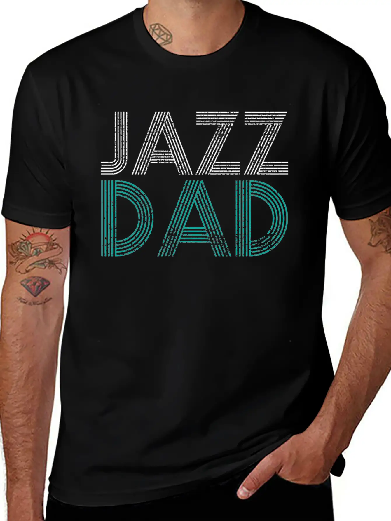 Jazz Father's Day Musician Unisex Short Sleeve Soft Cotton T-Shirt – Casual Everyday Wear