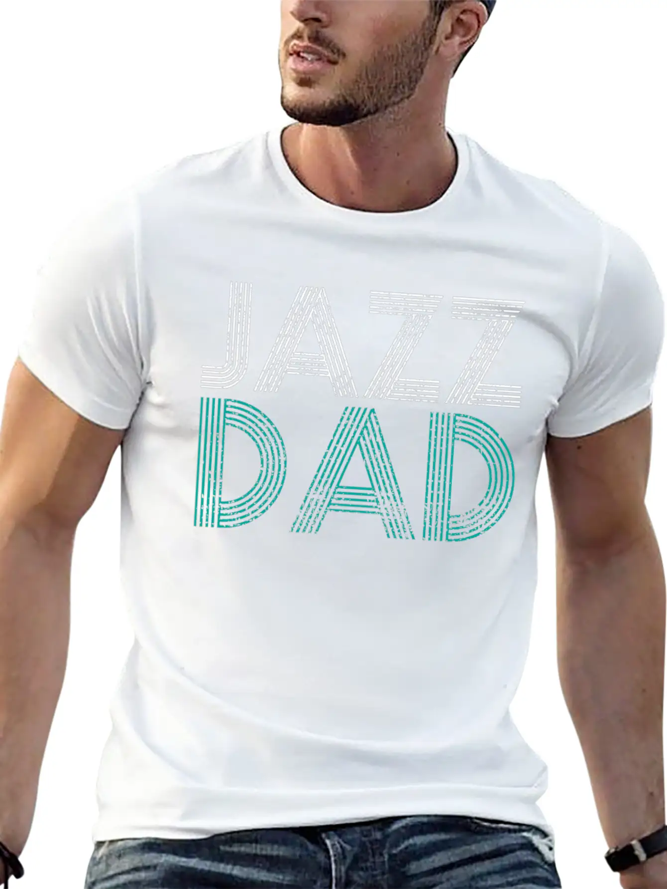 Jazz Father's Day Musician Unisex Short Sleeve Soft Cotton T-Shirt – Casual Everyday Wear