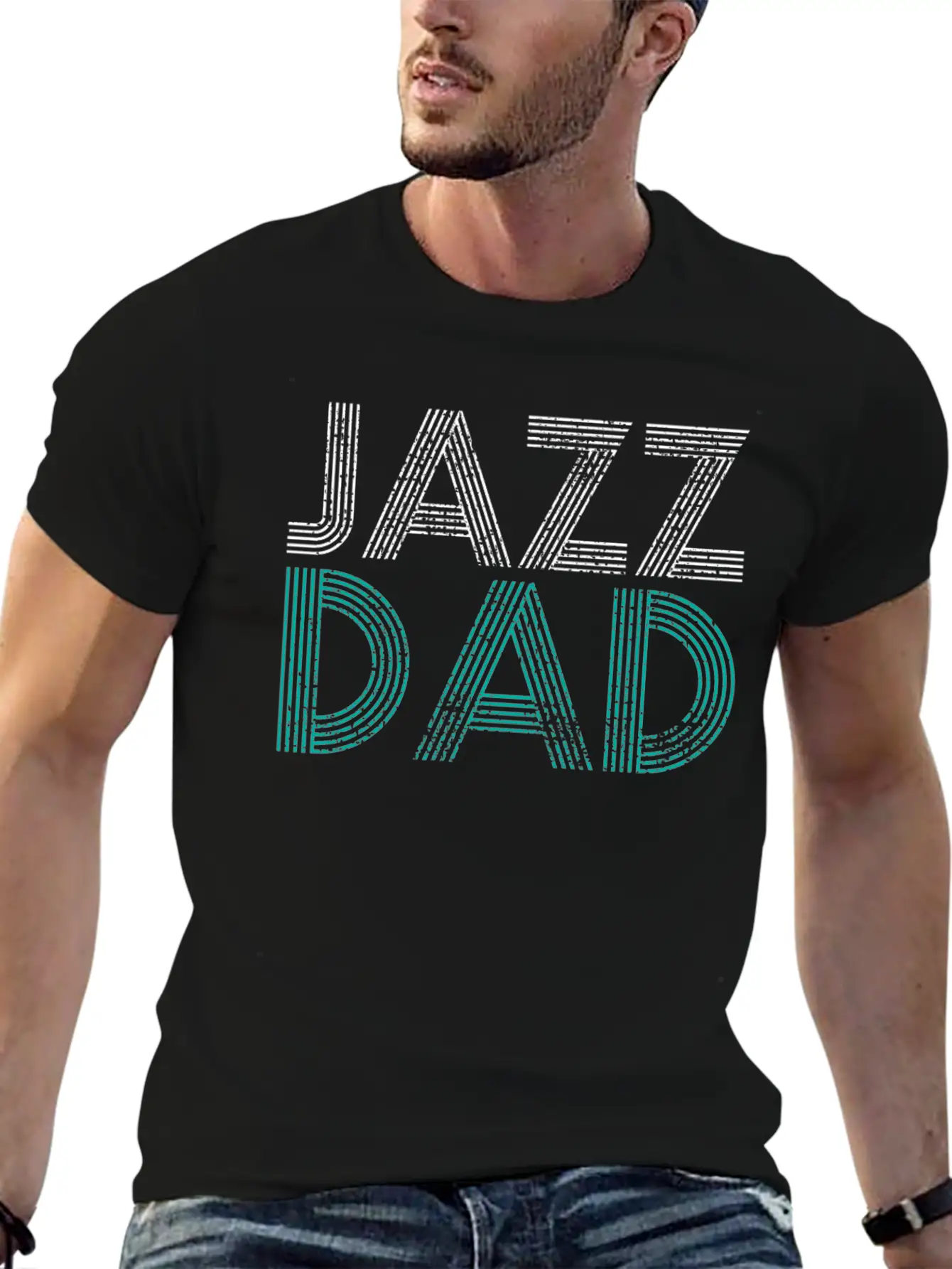 Jazz Father's Day Musician Unisex Short Sleeve Soft Cotton T-Shirt – Casual Everyday Wear